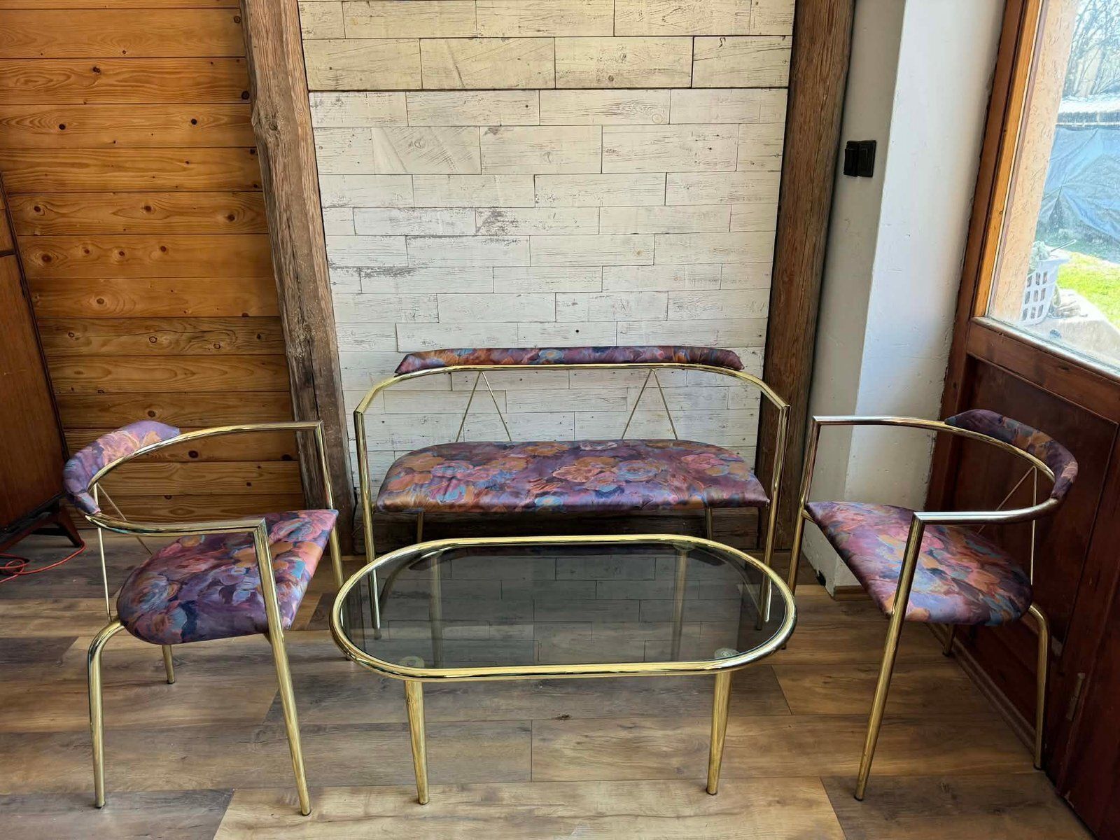 Mid Century Modern Lounge Set In Brass, 1960s, Set Of 4 photo 4872.0