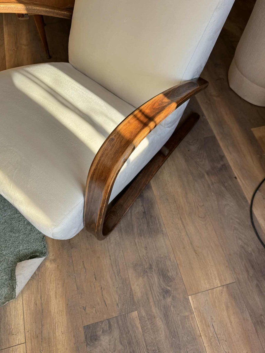 Model H 269 Lounge Chair van Jindrich Halabala, jaren 1930 photo vintage