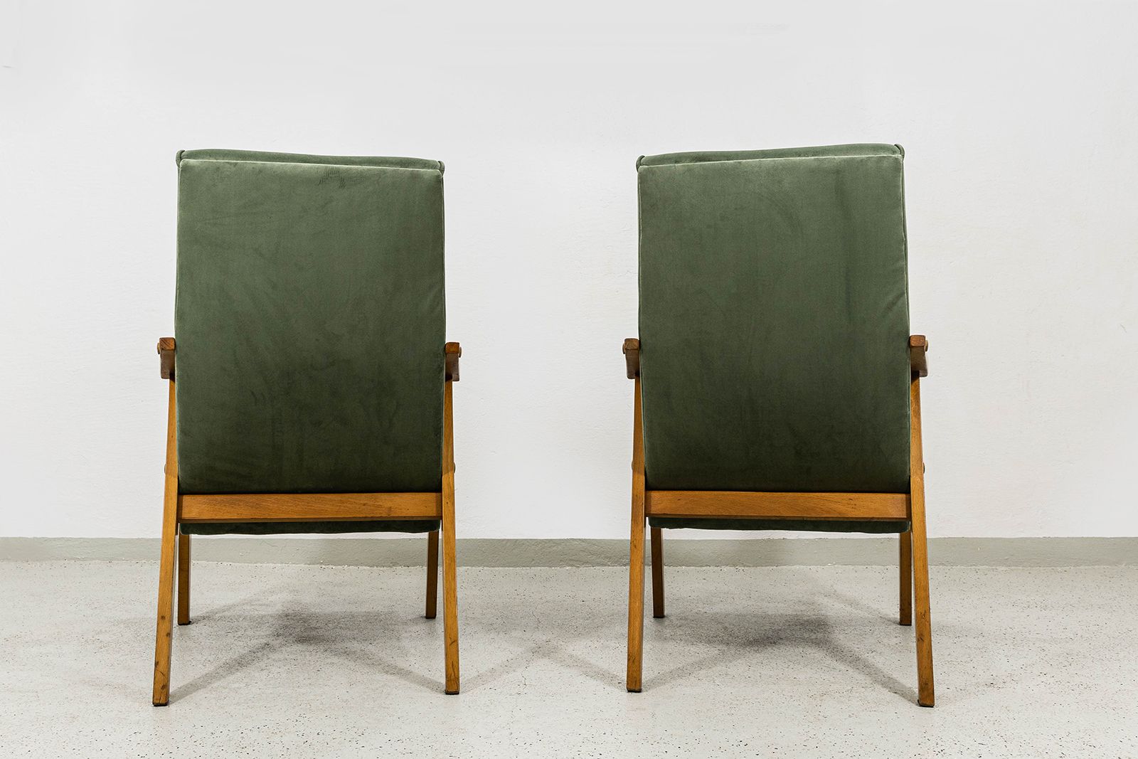 Mid-Century Fauteuils van Edmund Homa GFM-18, Polen, jaren 1960, set van 2 photo vinterior
