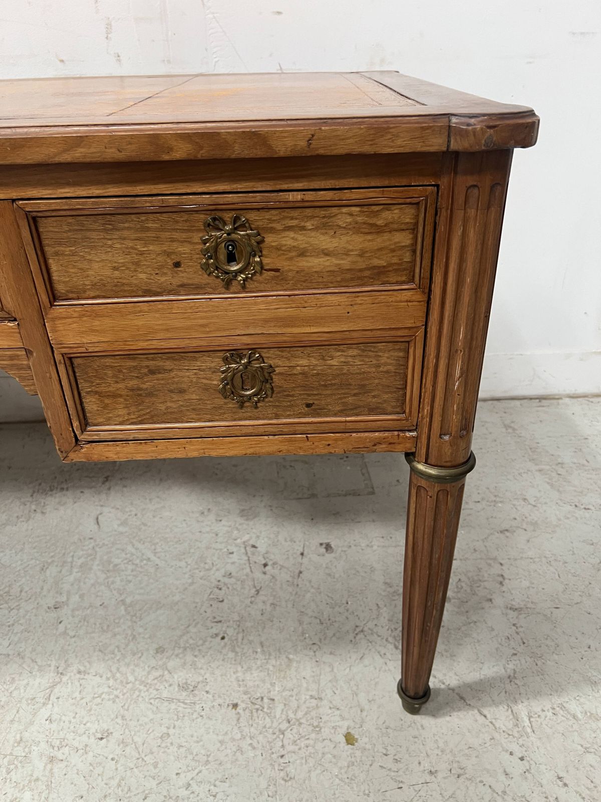 Louis XVI Style Walnut Desk From The Late 19th Century. photo furniture