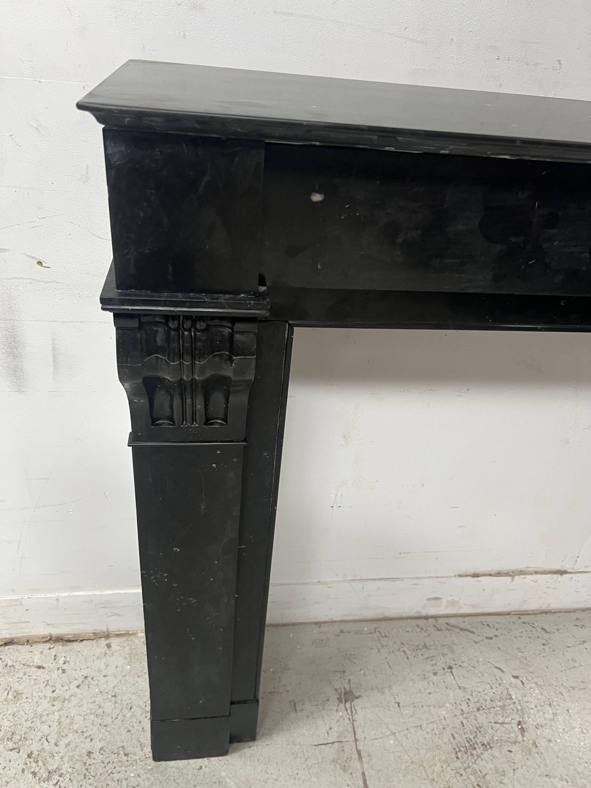 Napoleon III Period Fireplace With A Black Marble Corbel. 19th Century. photo furniture