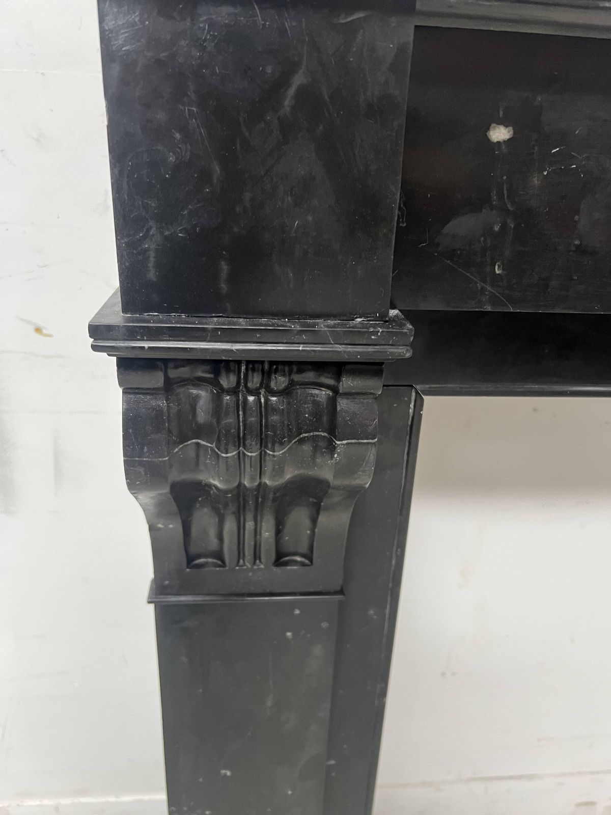 Napoleon III Period Fireplace With A Black Marble Corbel. 19th Century. photo for sale