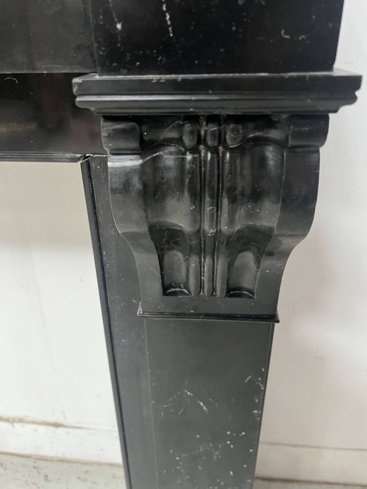 photo furniture Napoleon III Period Fireplace With A Black Marble Corbel. 19th Century.