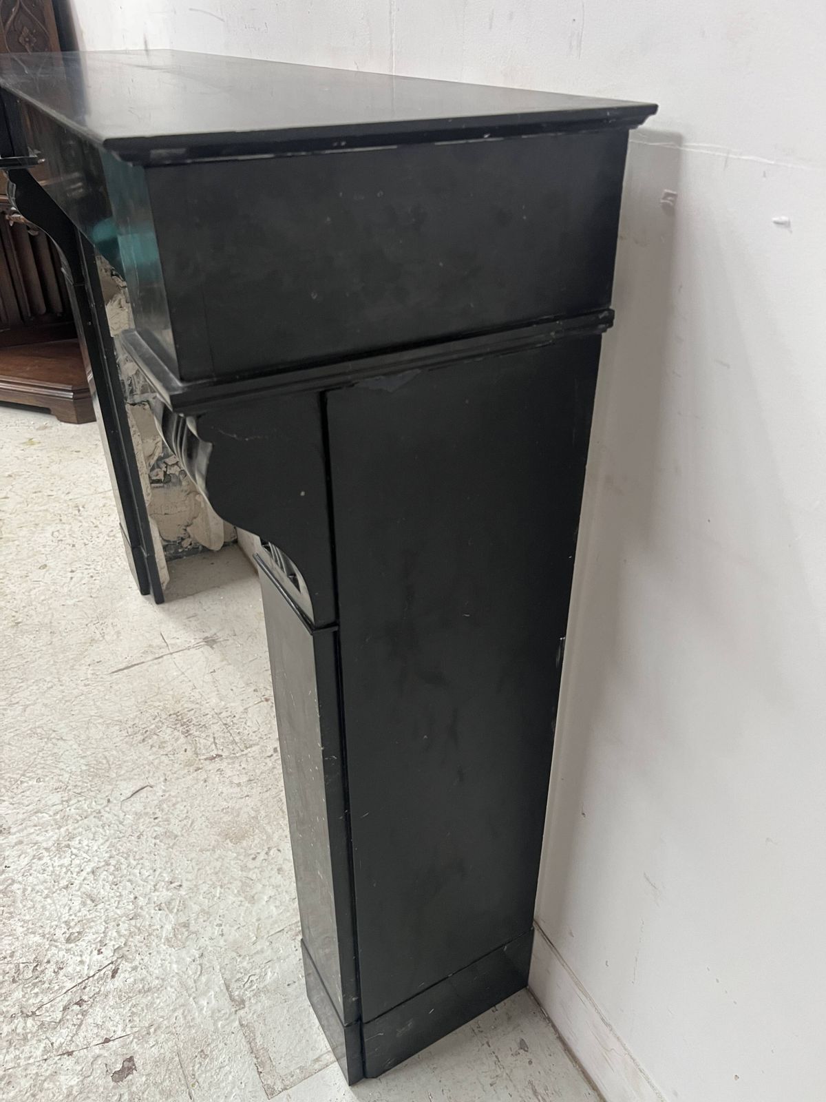 3243.0 Napoleon III Period Fireplace With A Black Marble Corbel. 19th Century. photo