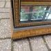 photo buy Italian Burr Walnut Finish Vitrine Display Cabinet Curio Glass Shelves Mirrored Collectors Cupboard With Upper Case