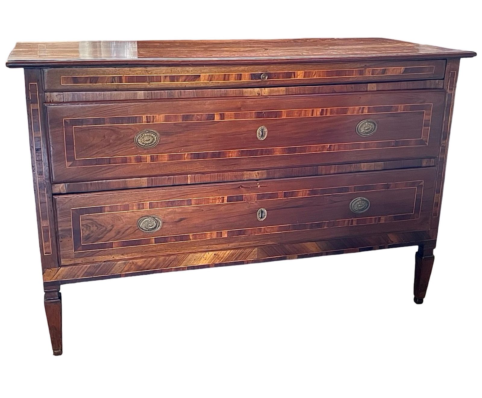 Italian Neoclassical Louis XVI Commode With Inlaid Veneer photo for sale