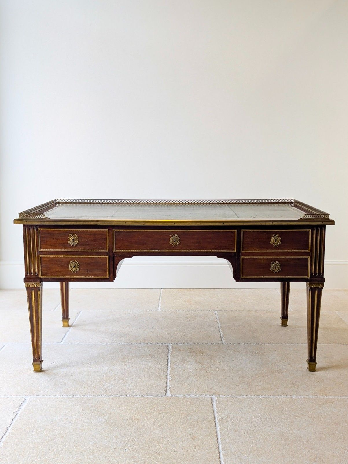 Antique Edwardian Louis XVI Style Mahogany Writing Desk. C.1910