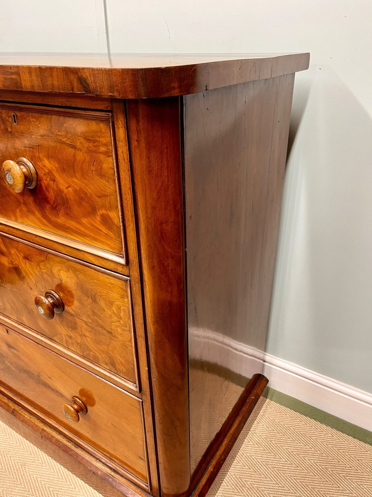19th Century Mahogany Chest Of Drawers photo vintage