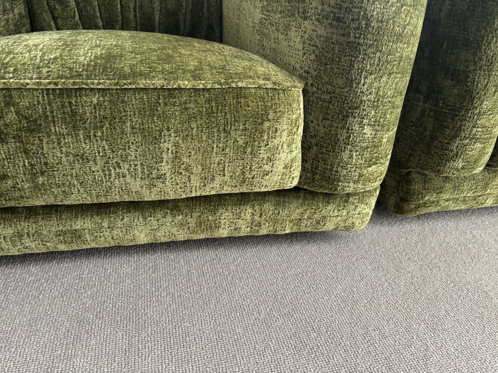 Matching Pair Art Deco Style Deep Armchairs In Forest Green Velvet photo 825.0
