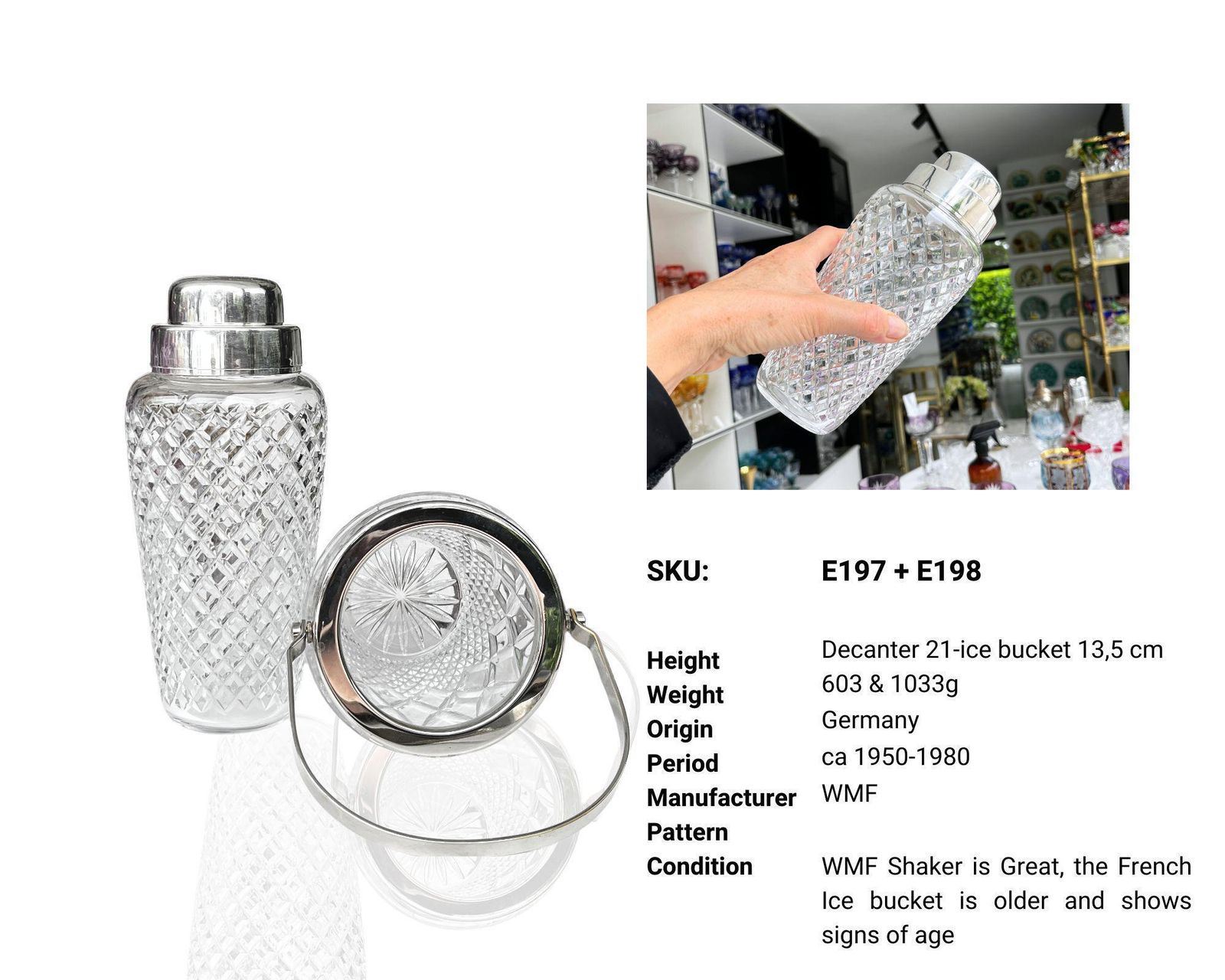 Wmf Cocktail Shaker Set | Vintage Barware | Crystal Ijsemmer photo Woonaccessoires