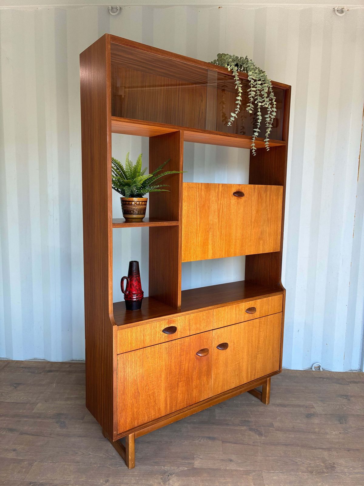 Room Divider Shelving Unit By Stateroom For Stonehill   Mid Century Teak Vintage Display Cabinet