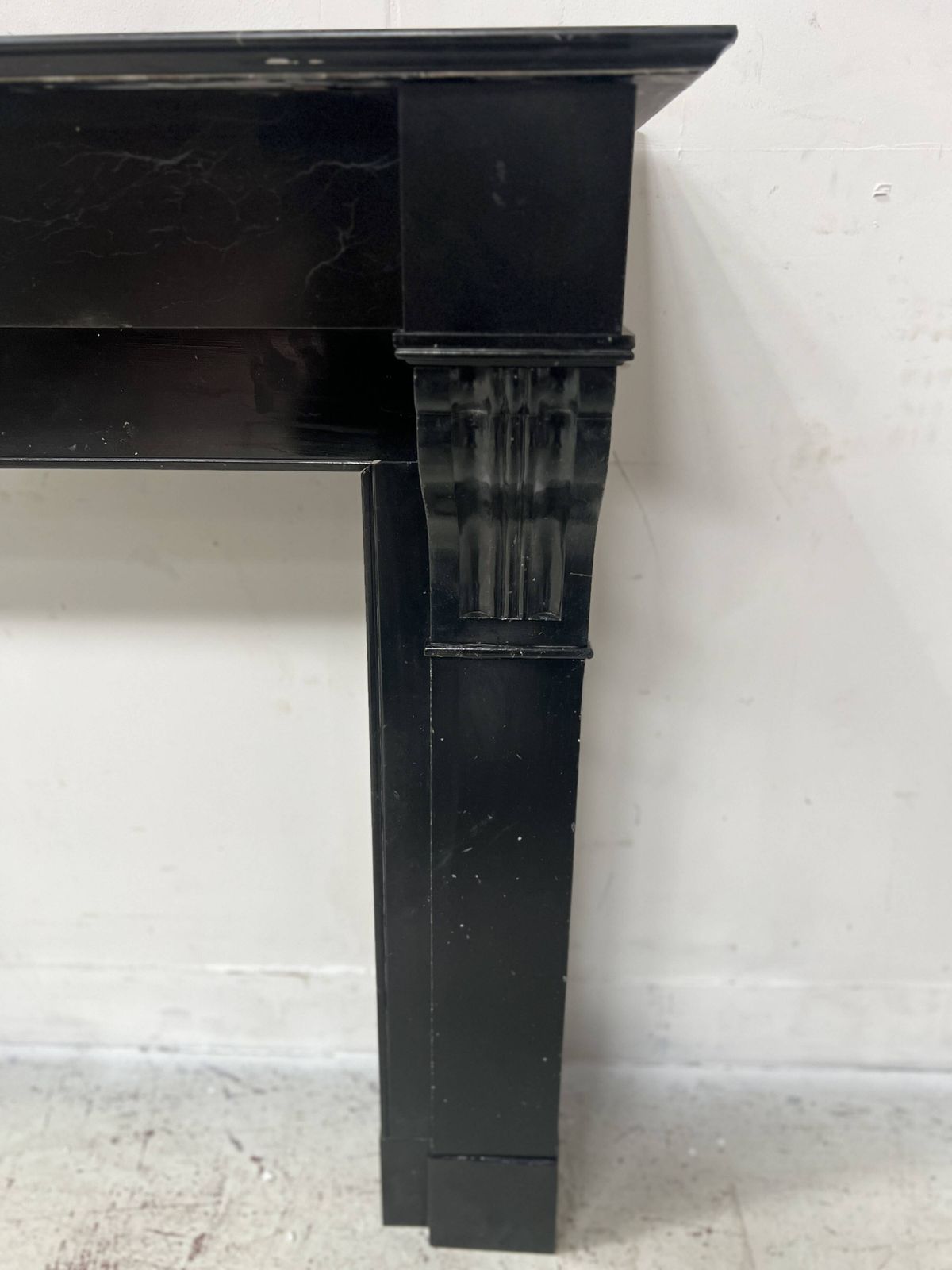 Napoleon III Period Fireplace With Black Marble Corbel, 19th Century photo vinterior