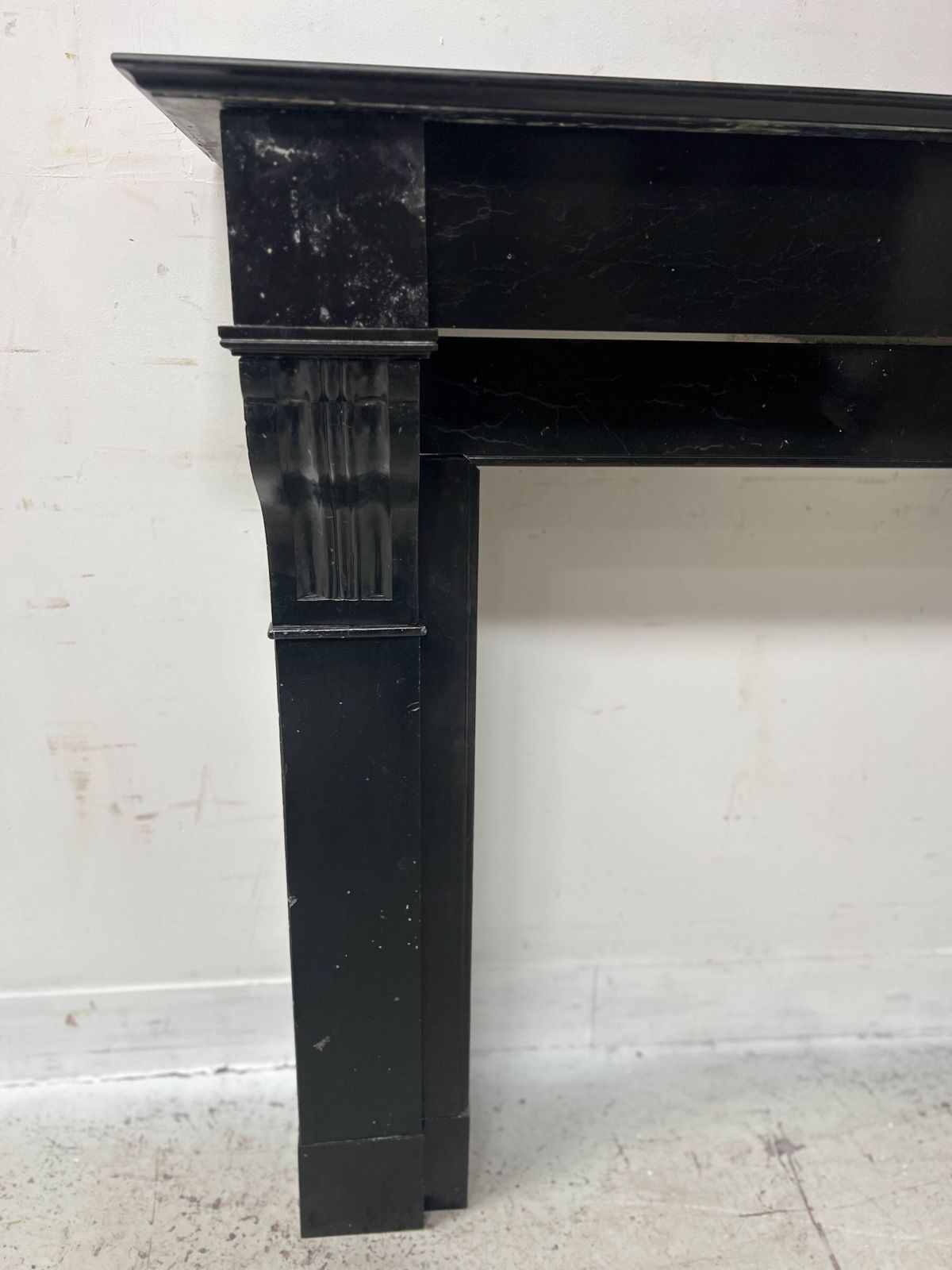 photo furniture Napoleon III Period Fireplace With Black Marble Corbel, 19th Century