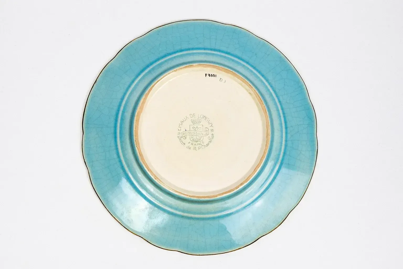 photo furniture "Renaissance" Plate, Polychrome Floral Decoration On A Sèvres Blue Ground, Highlighted In Gold, Design By Mp Chevallier