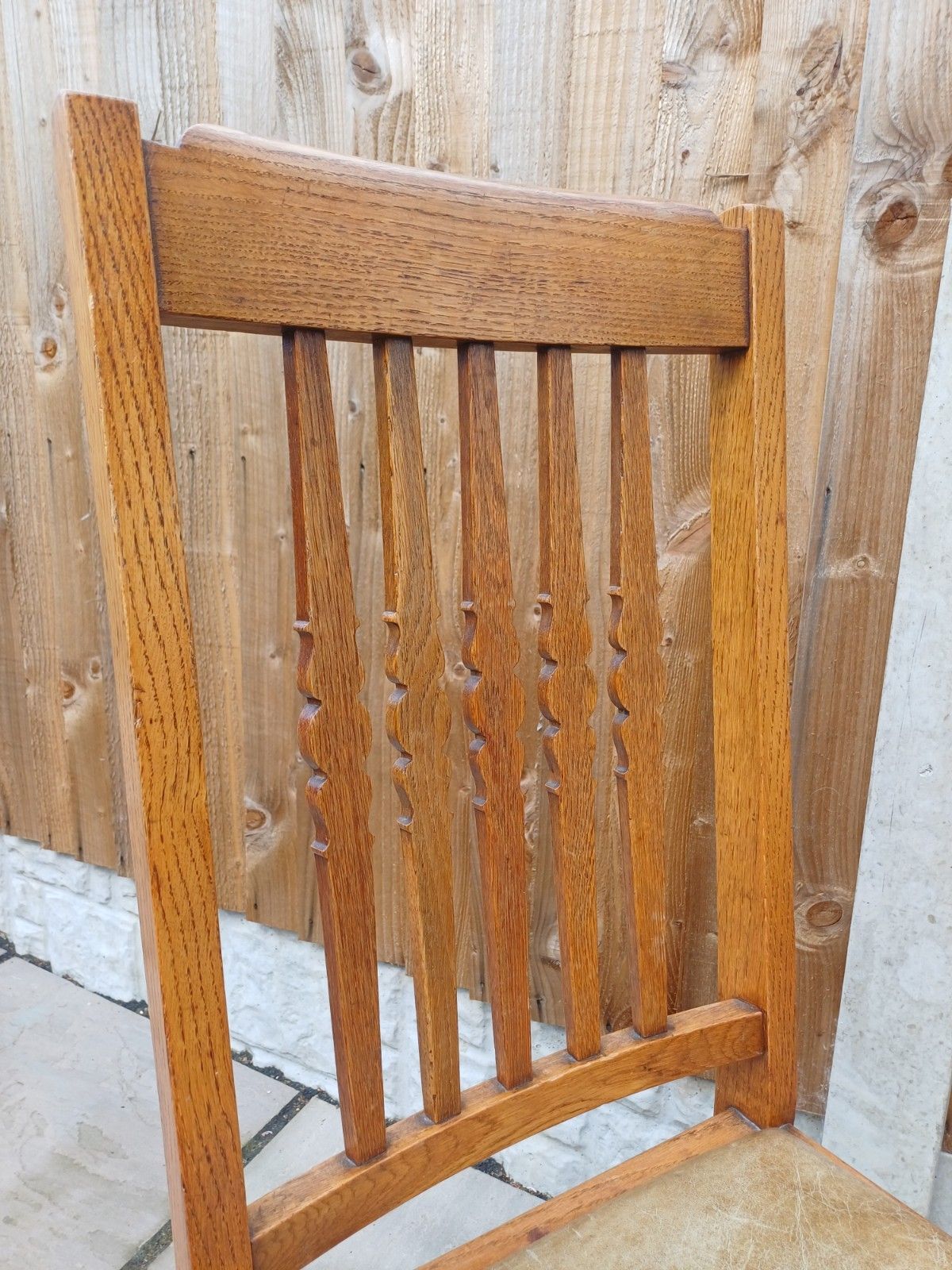 photo buy Shapland And Petter Oak Dining Chairs X 6 Arts And Crafts Period Stamped