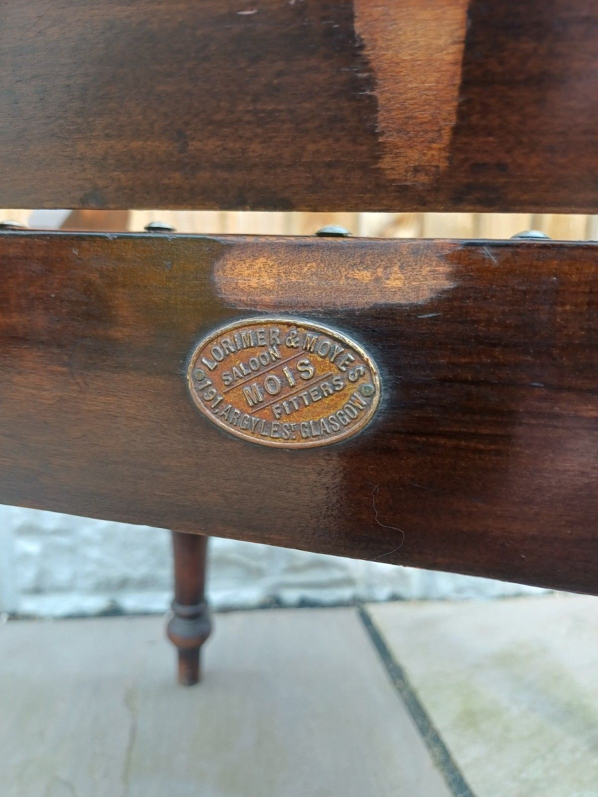 Rare Scottish Antique Barbers Chair Woth Makers Name photo vintage