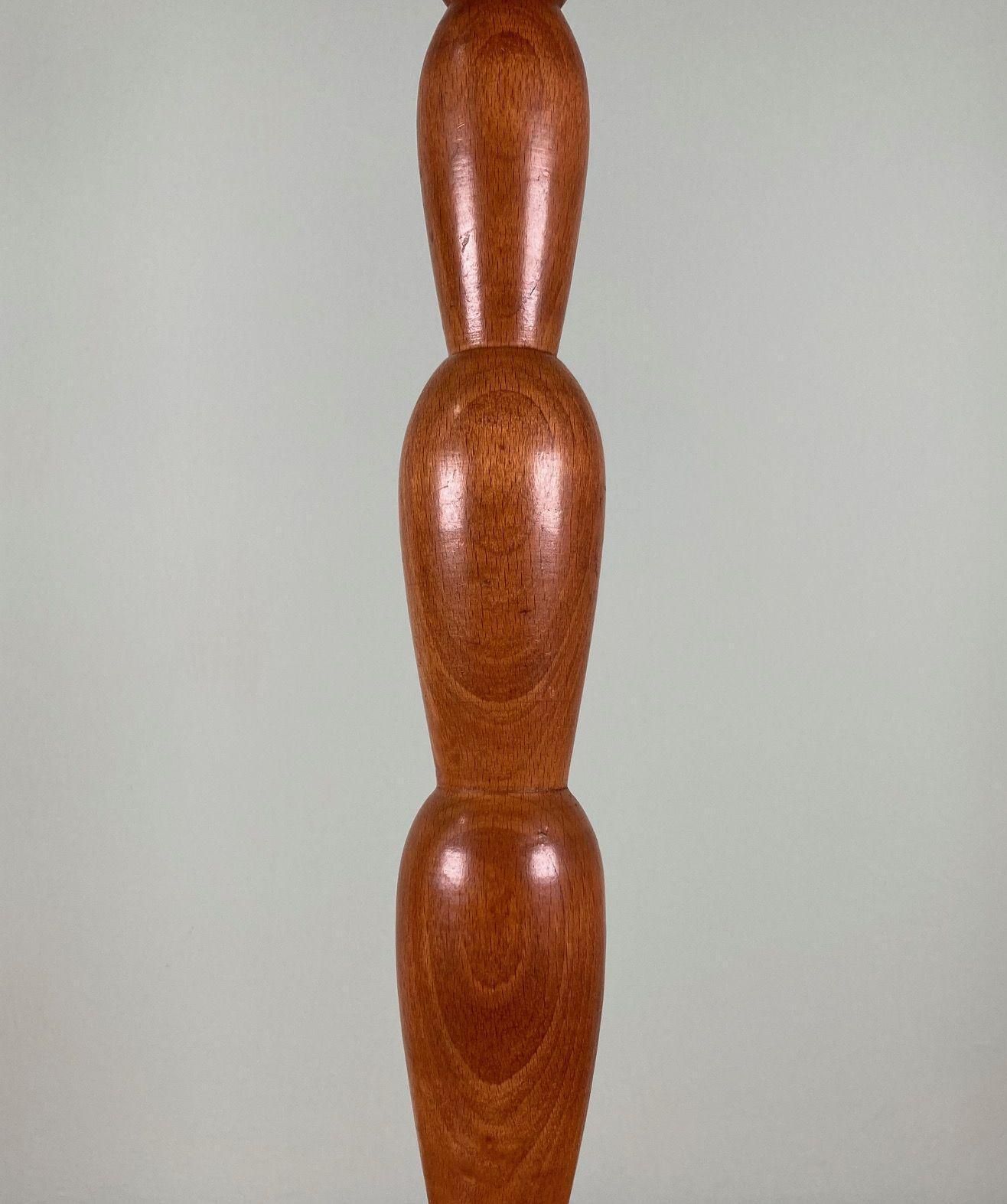 Early 20th Century Wooden Table Lamp – Antique Turned Wood Lamp Base photo buy
