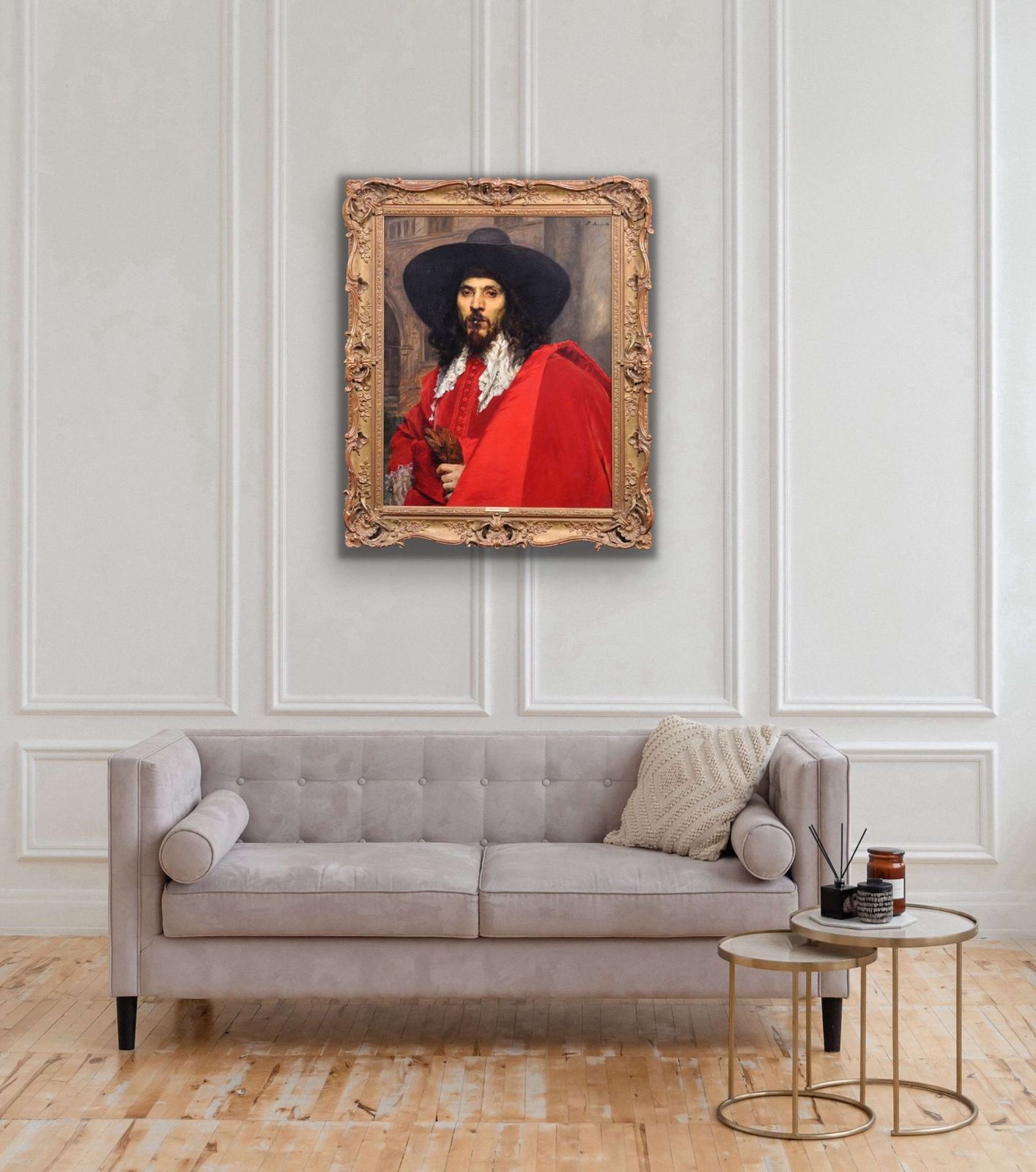 photo buy Ferdinand Victor Leon Roybet, 1840-1920. Français. Le Mousquetaire. Portrait de cavalier encadré, huile sur panneau, vers 1880.
