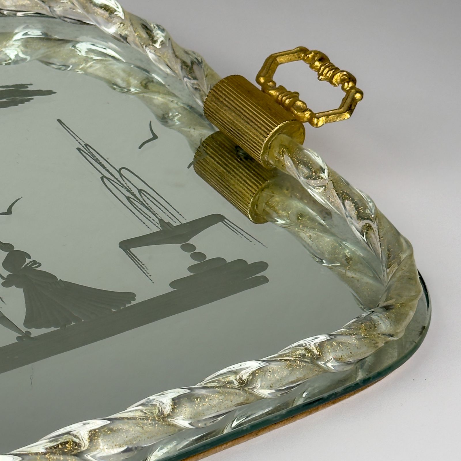 Vintage Venetian Murano glazen dienblad, Italië, ca. jaren 1950 photo Woonaccessoires