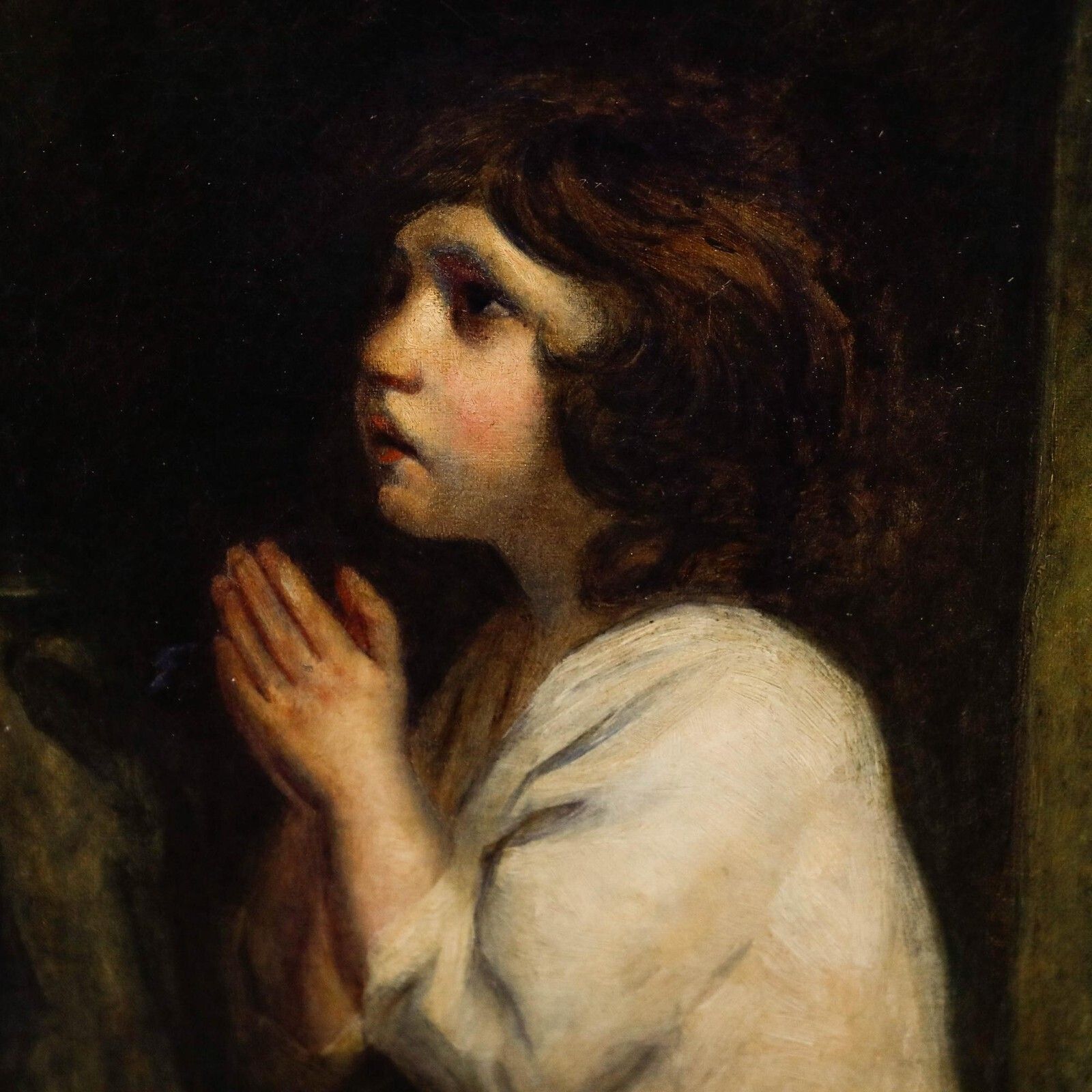 After Sir Joshua Reynolds (1723 1792) Late 19th Century Oil, The Infant Samuel photo 695.0