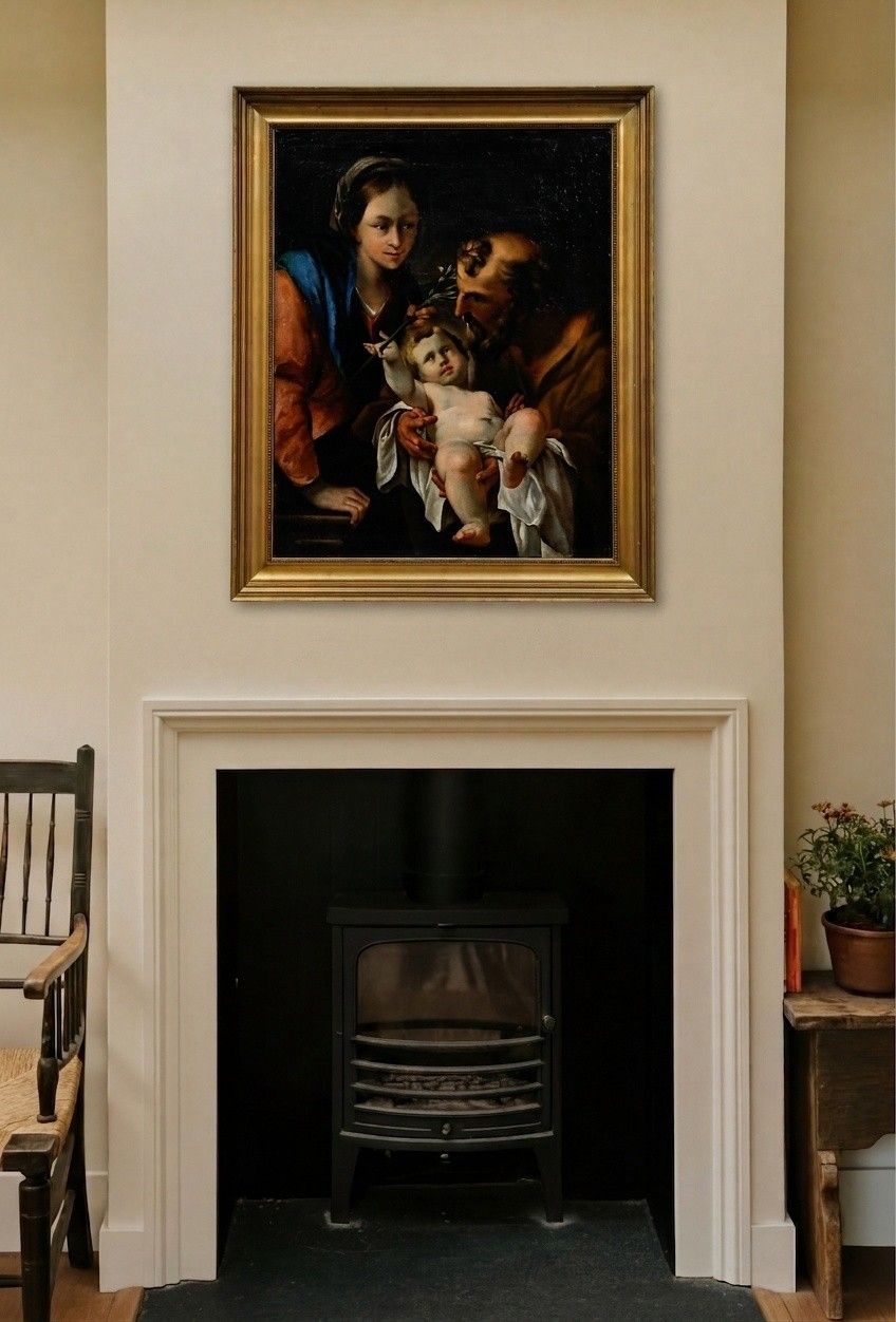 18th Century Oil The Holy Family photo for sale