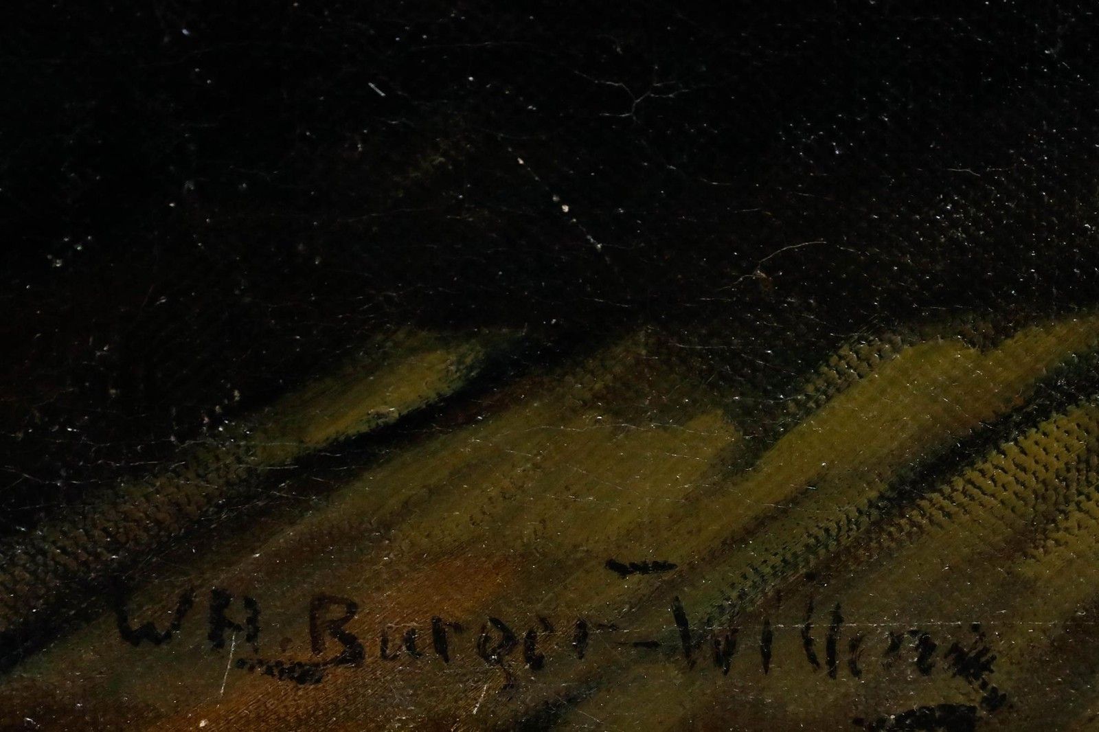 Willi Hans Burger Willing (1882 1969) Framed Oil, A Leisurely Afternoon photo vintage