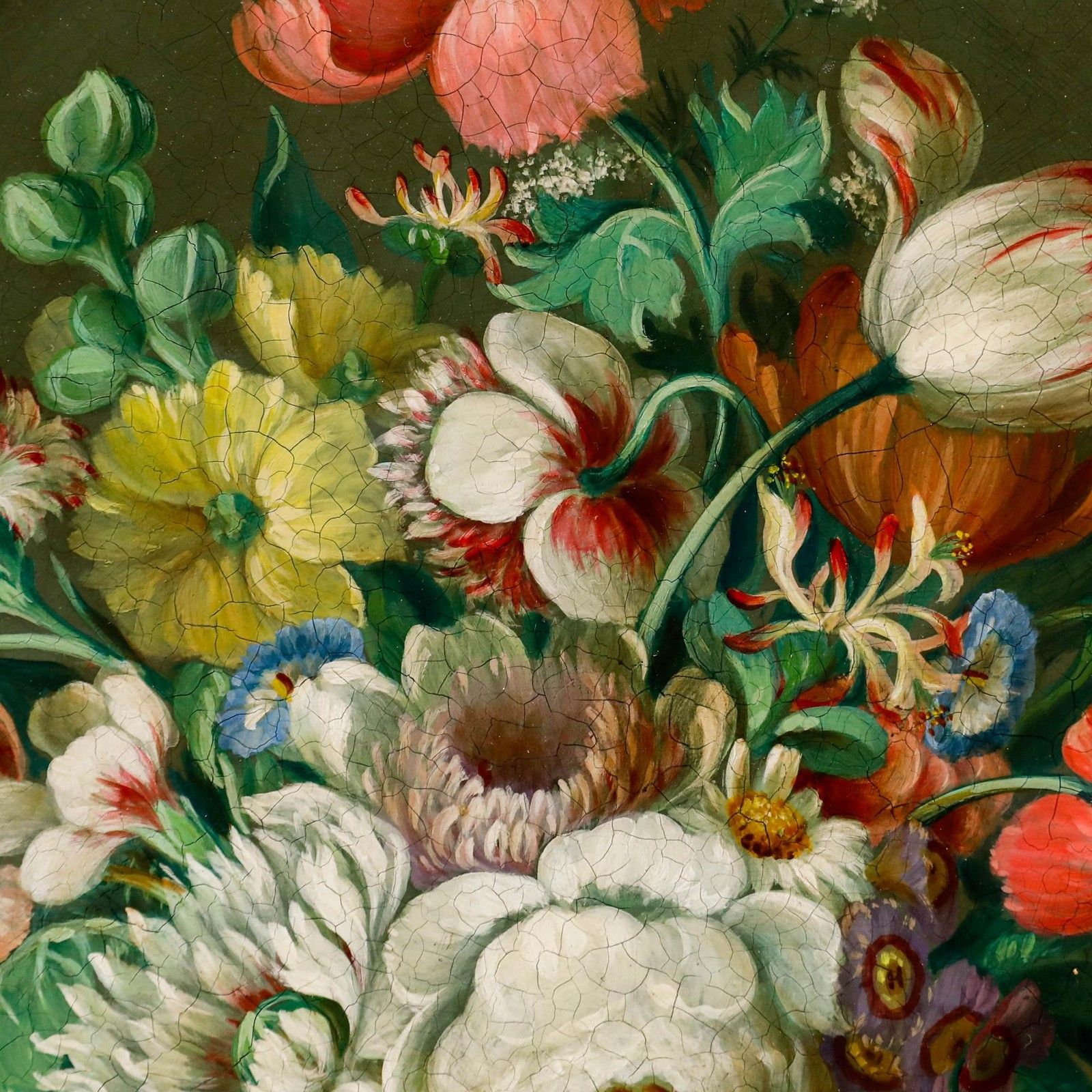 Fine 19th Century Oil Summer Flowers II photo 495.0