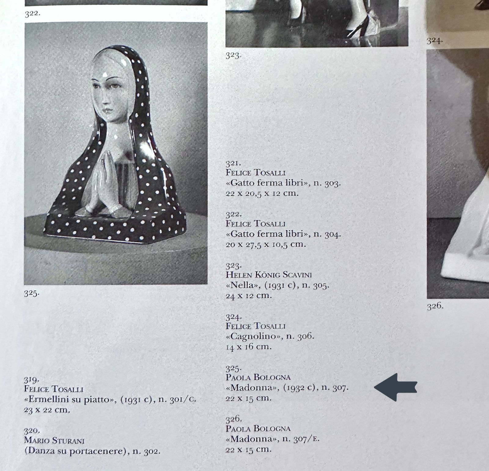 Kunst Lenci Mod. "Madonna" N. 307 door Paola Bologna, ca. 1932 / Artistieke keramiek Italië photo