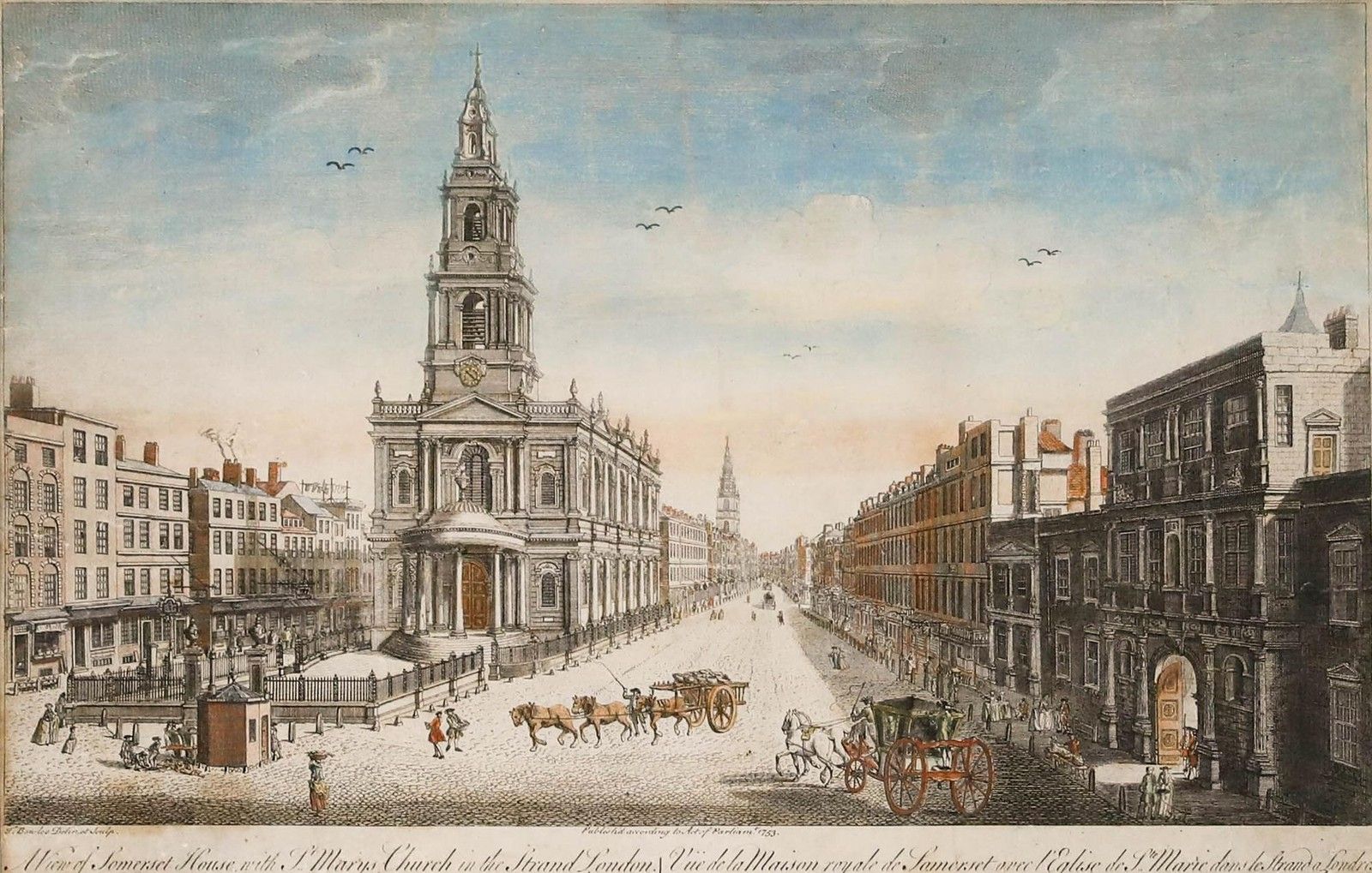 Thomas Bowles (C.1712 1767) 1753 Engraving, A View Of Somerset House photo furniture