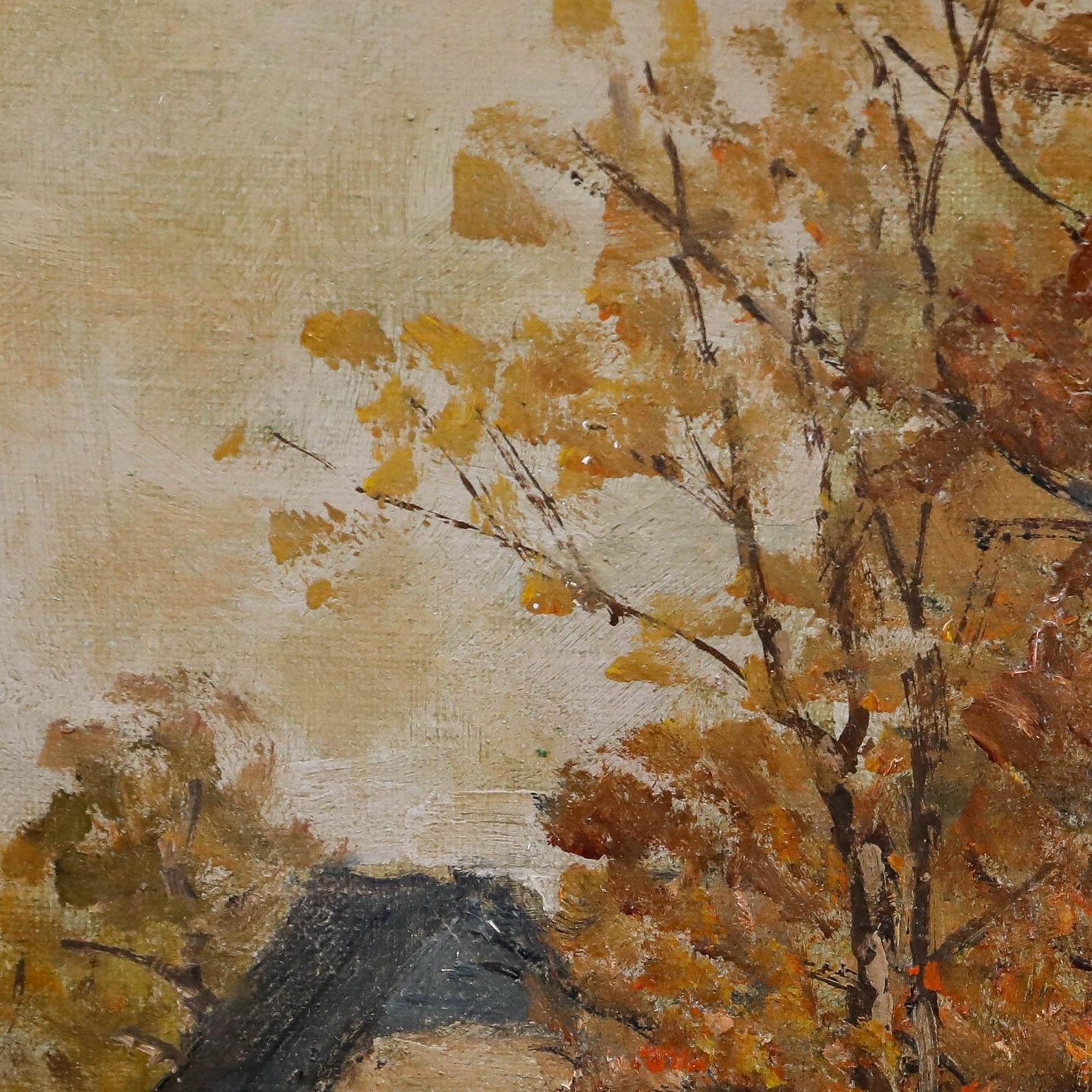 Mid 20th Century Oil Landscape Near Düsseldorf photo 325.0