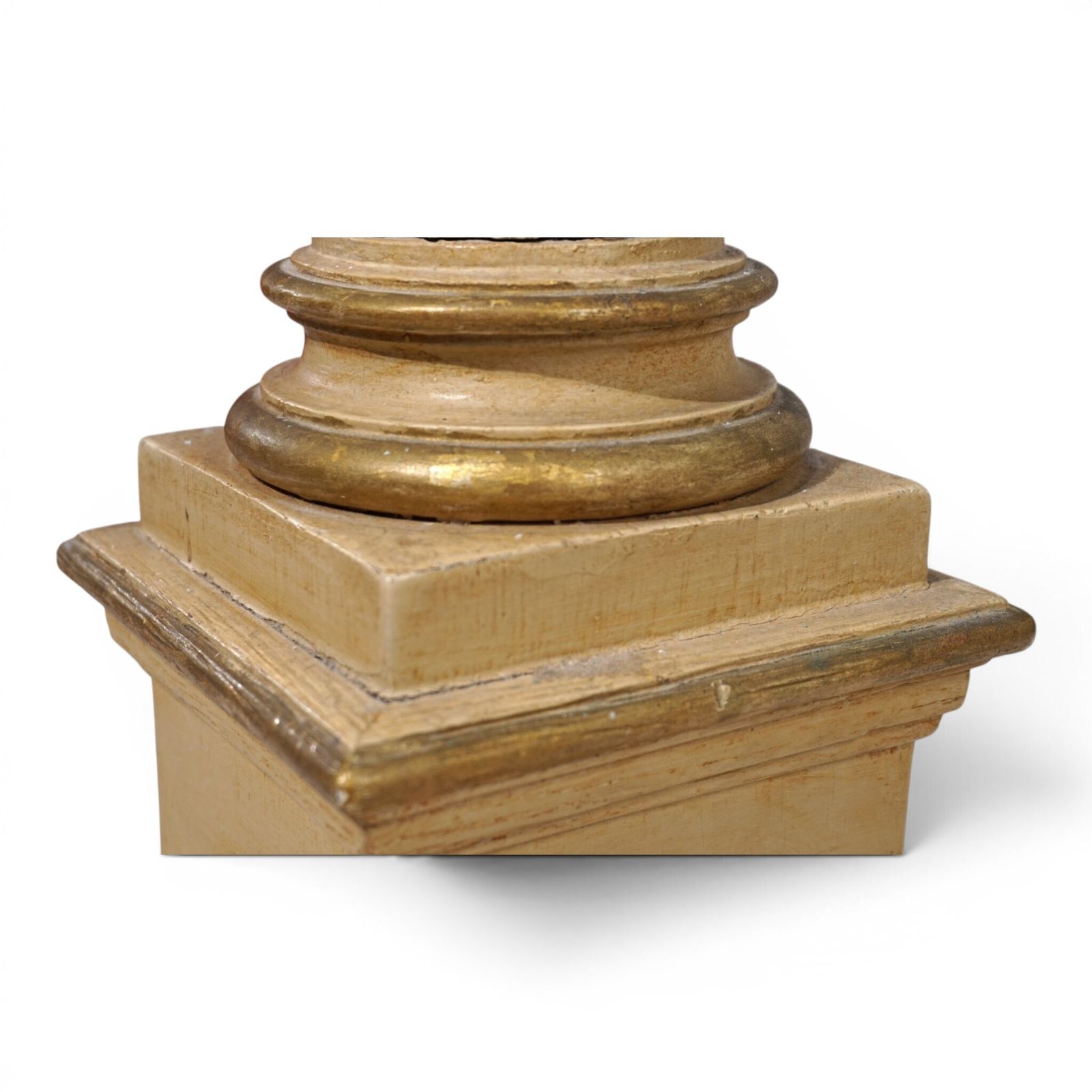 photo furniture Antique Sculptural Wooden Church Candlestick, 1860