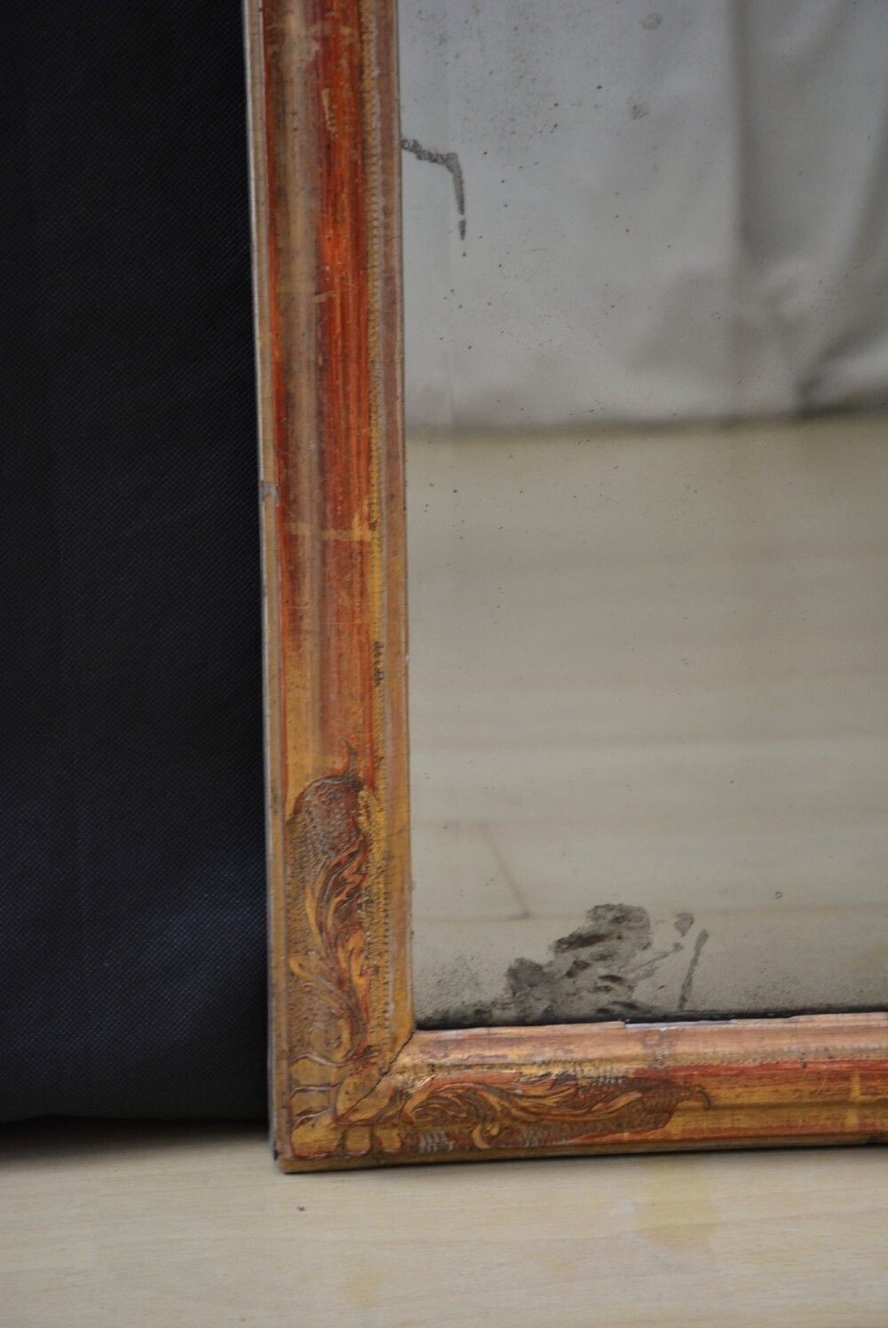 Georgian Gesso And Giltwood Pier Mirror W49cm photo vintage