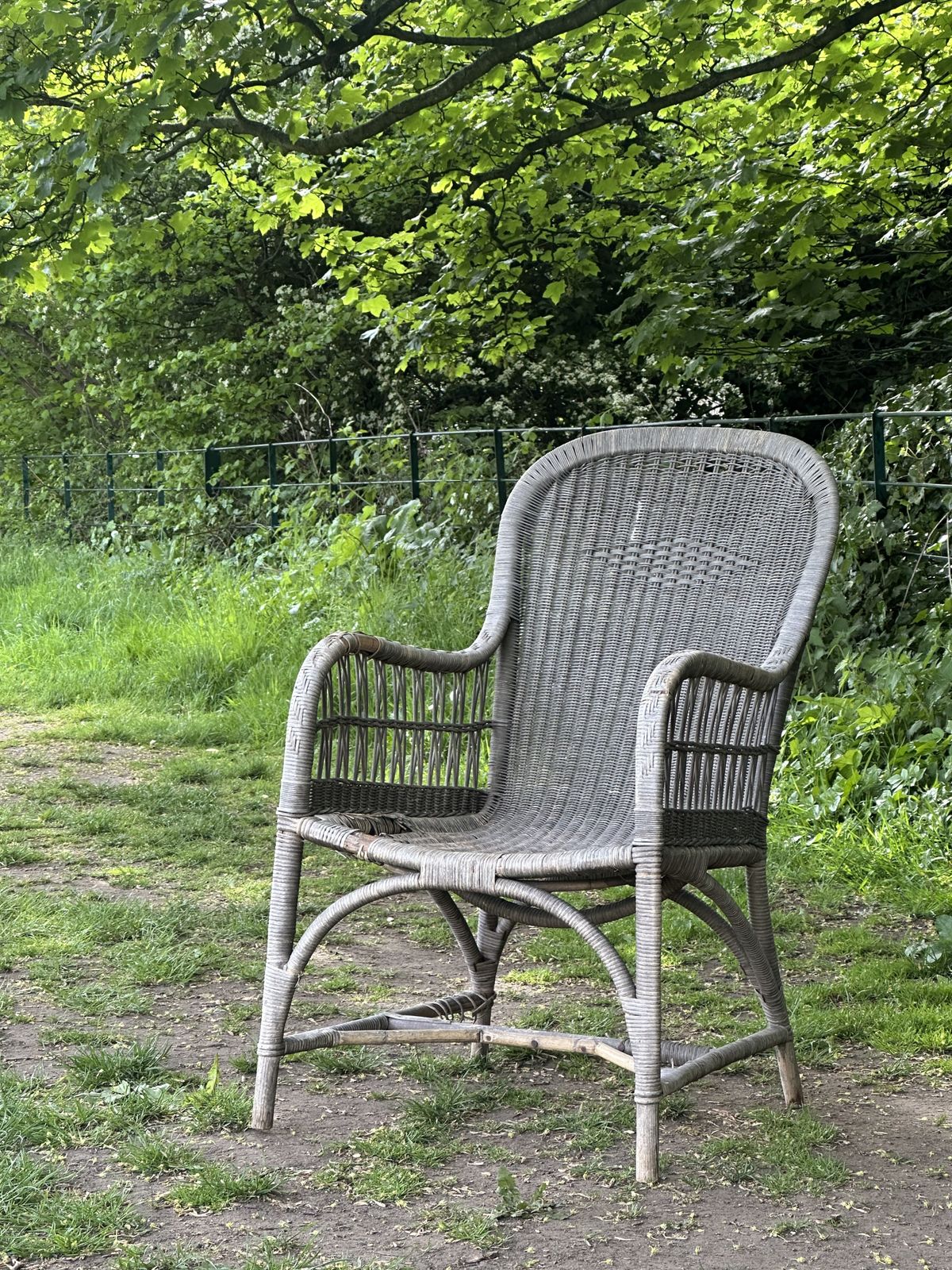 A Fine Handwoven Cane Armchair By Dryad Of Leicester, 1920's