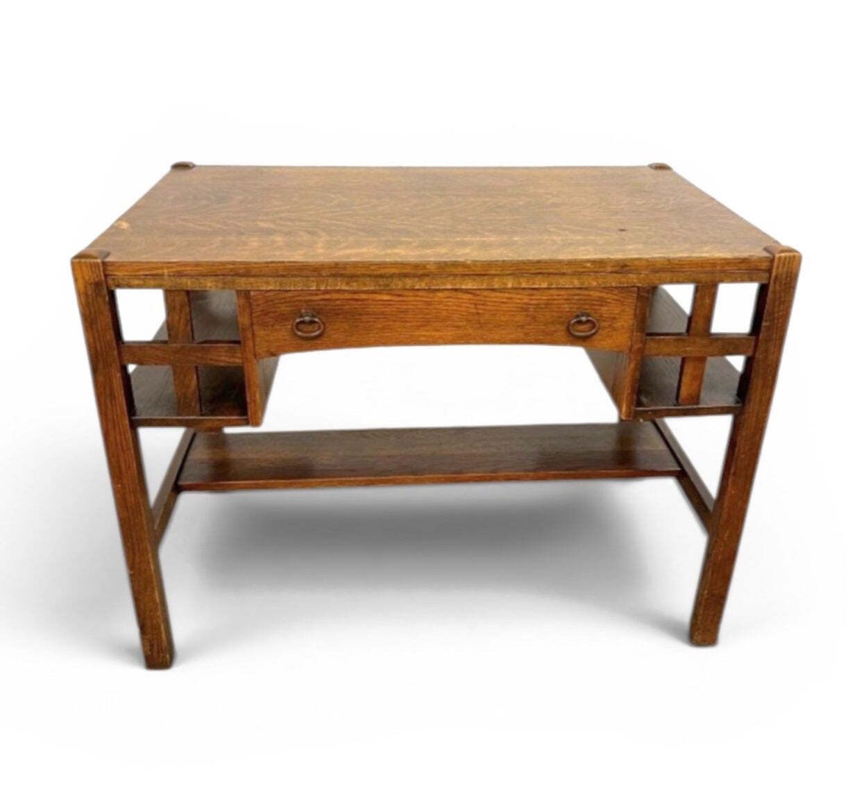 Early 20th Century Oak Arts And Crafts Desk By Bourn   Hadley USA / 1920s / USA / Stickley Brothers photo 1487.0