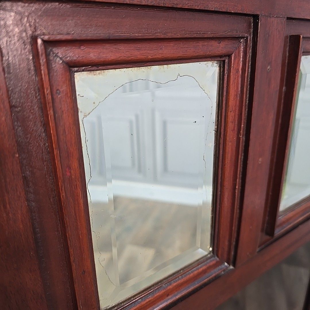 photo furniture Antique Display Cabinet Glazed Mahogany Music Storage Cupboard Wooden Sideboard