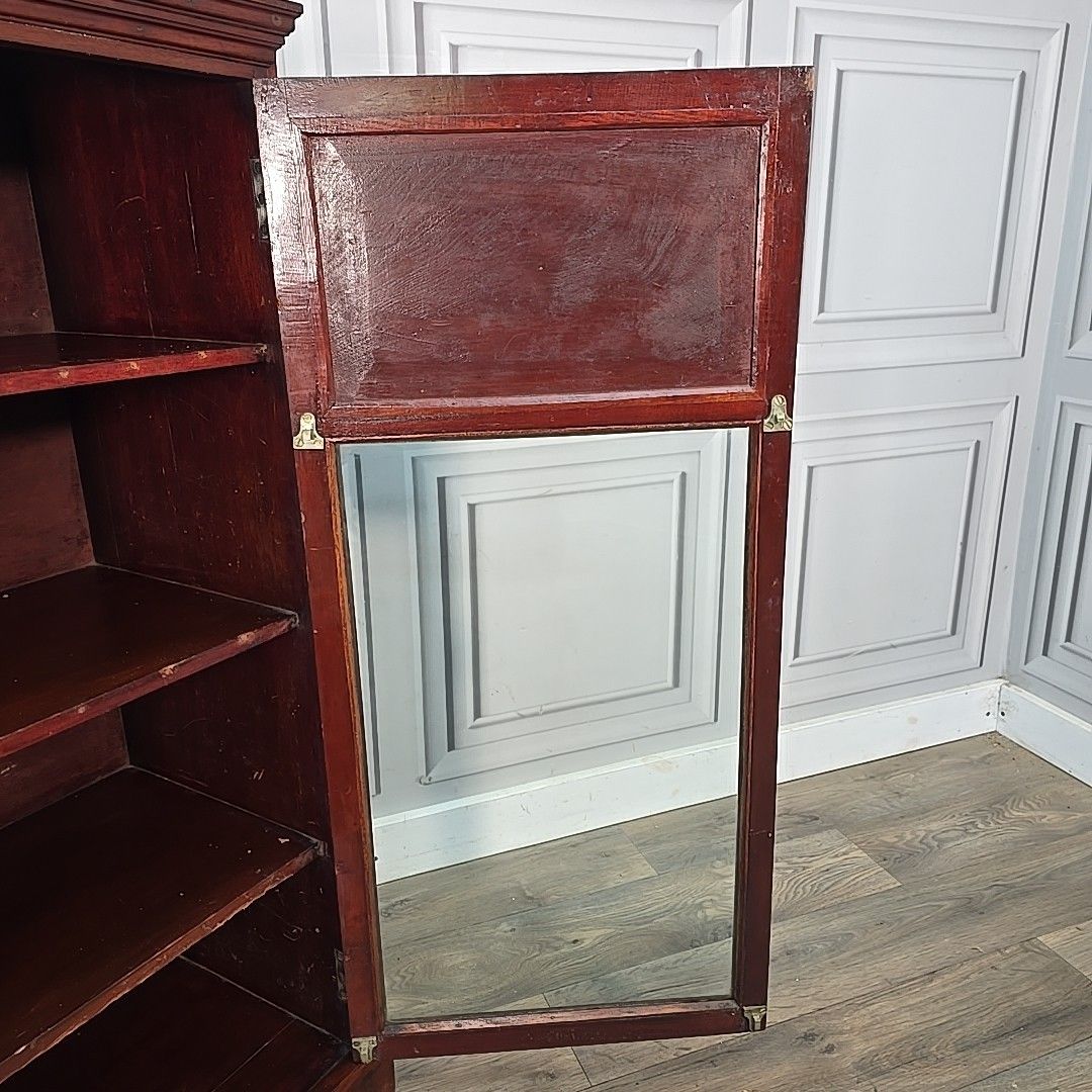 photo buy Antique Display Cabinet Glazed Mahogany Music Storage Cupboard Wooden Sideboard
