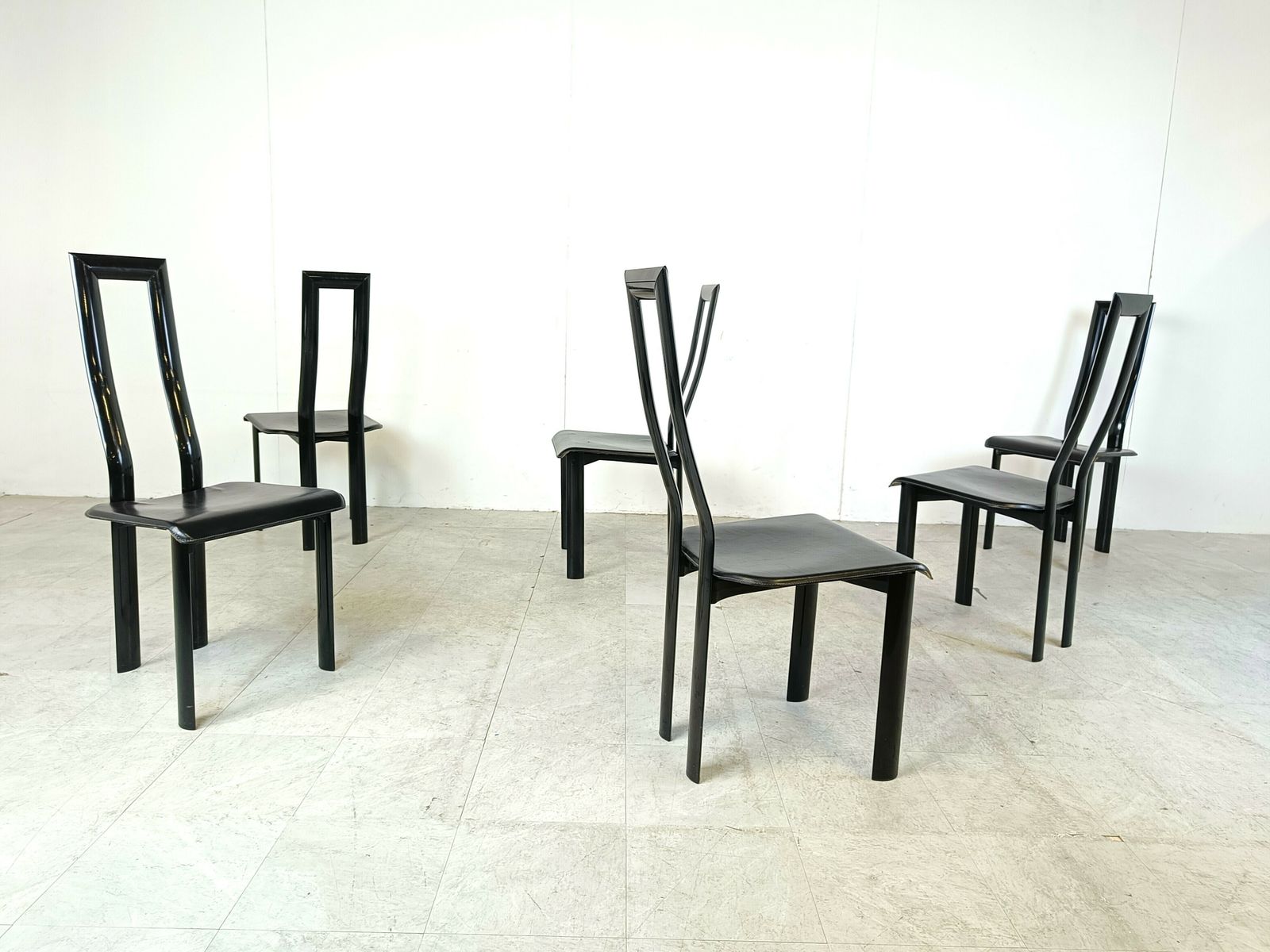 Set Of 6 Regia Dining Chairs By Antonella Mosca For Ycami, 1980s photo furniture