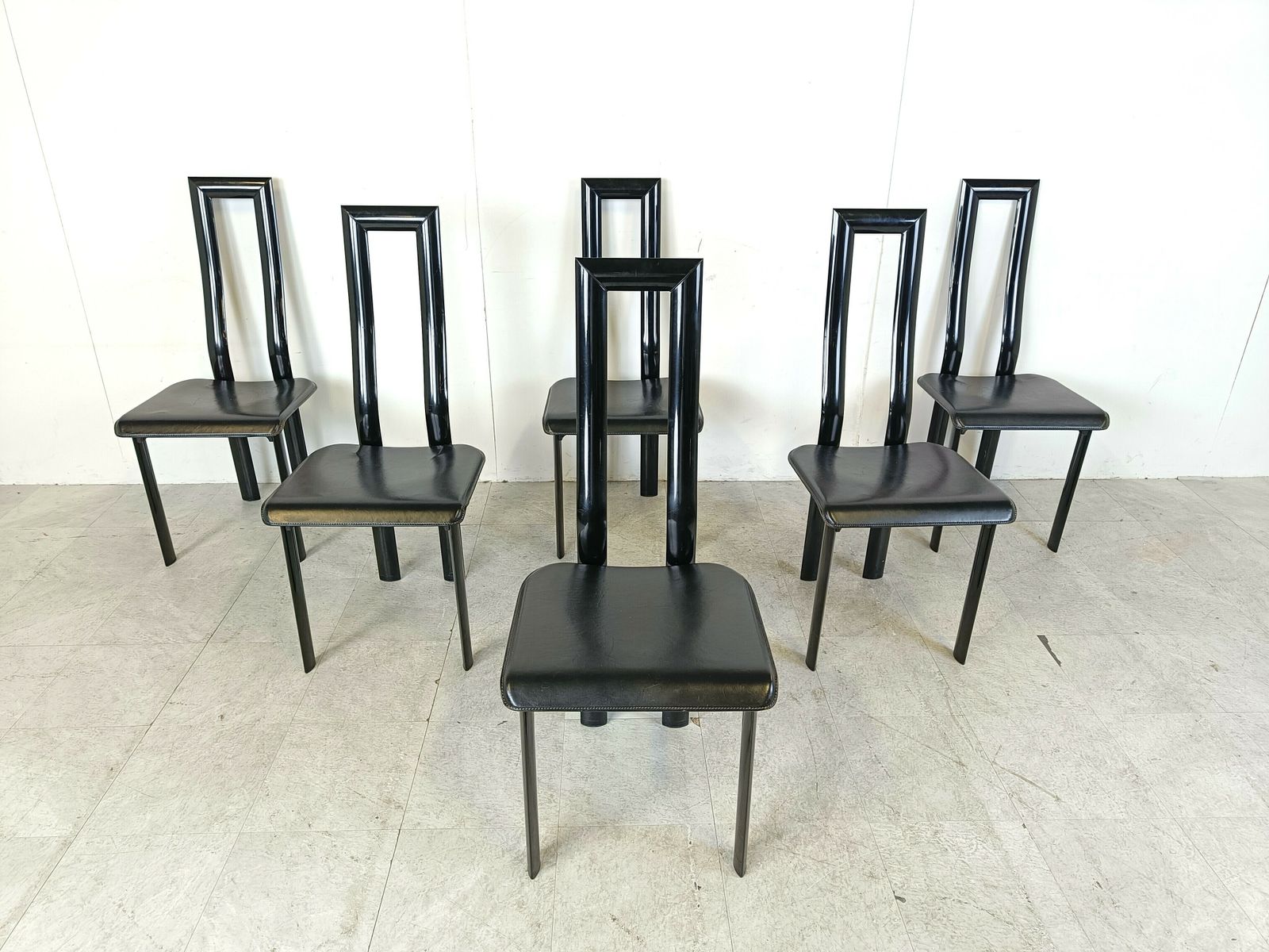 Set Of 6 Regia Dining Chairs By Antonella Mosca For Ycami, 1980s photo buy
