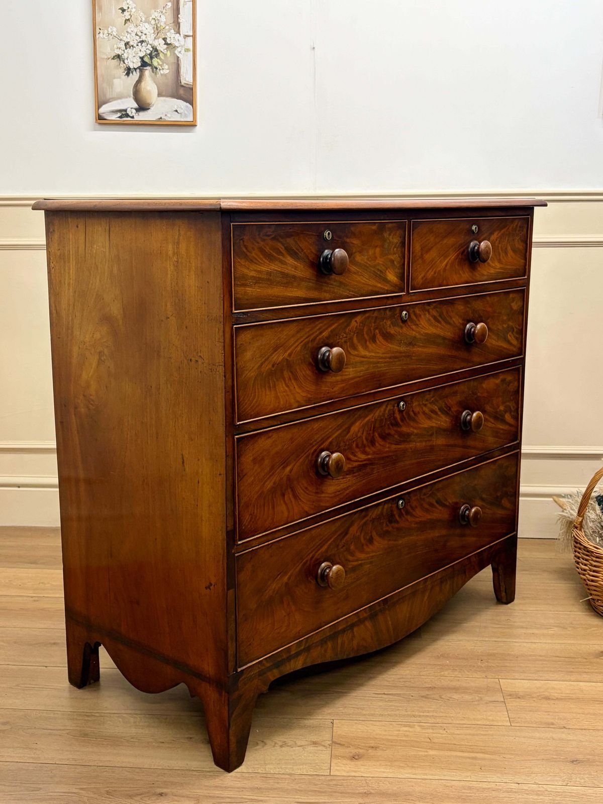 Antique Georgian Straight Front Chest Of Drawers photo 595.0