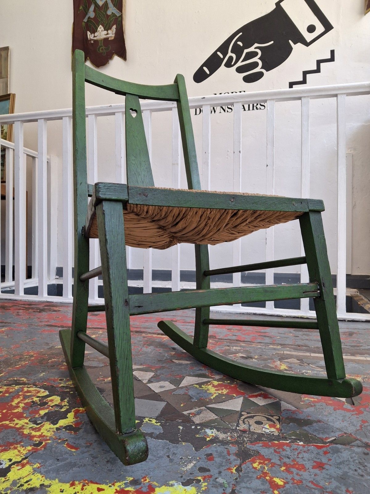 Early 20th Century Arts & Crafts Painted Rocking/Nursing Chair. photo Furniture