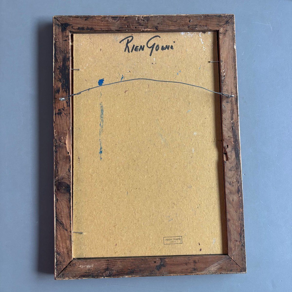 Rien Goené, Portrait, 1960s, Oil On Canvas, Framed photo vinterior