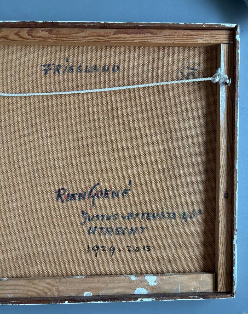 Rien Goené, Friesland, 1980s, Oil Painting photo vintage