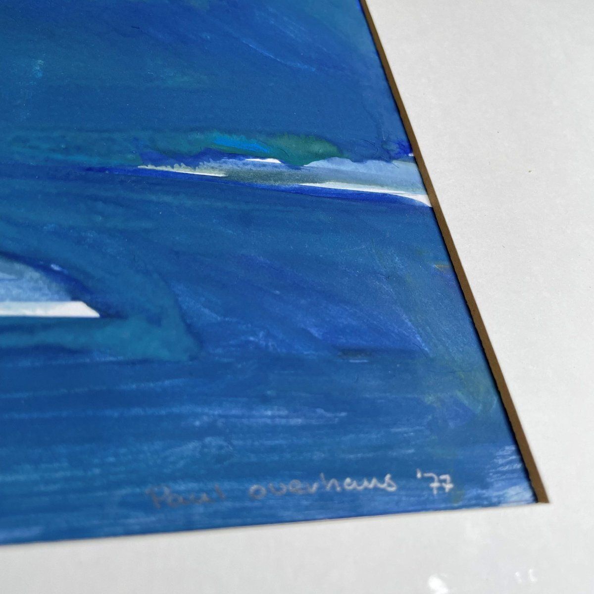 Paul Overhaus, Sea Nr. 5, 1977, Gouache photo vinterior