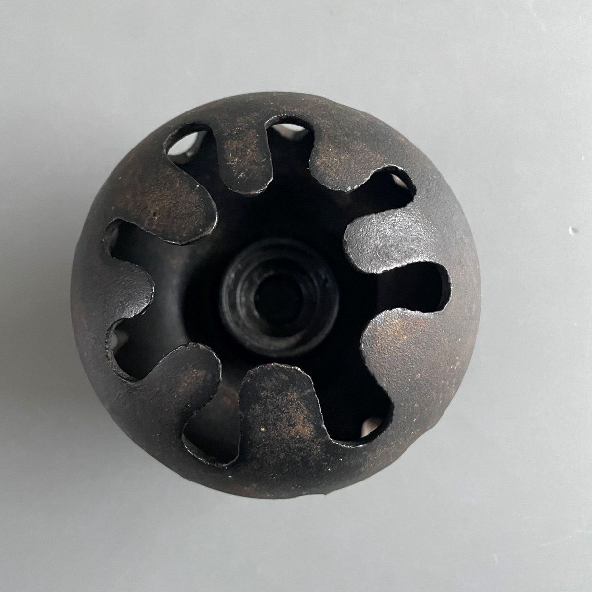 Cast Iron Pumpkin Candleholder By Christel & Christer Holmgren For Illums Bilighus, Denmark, 1960s photo Home Decor