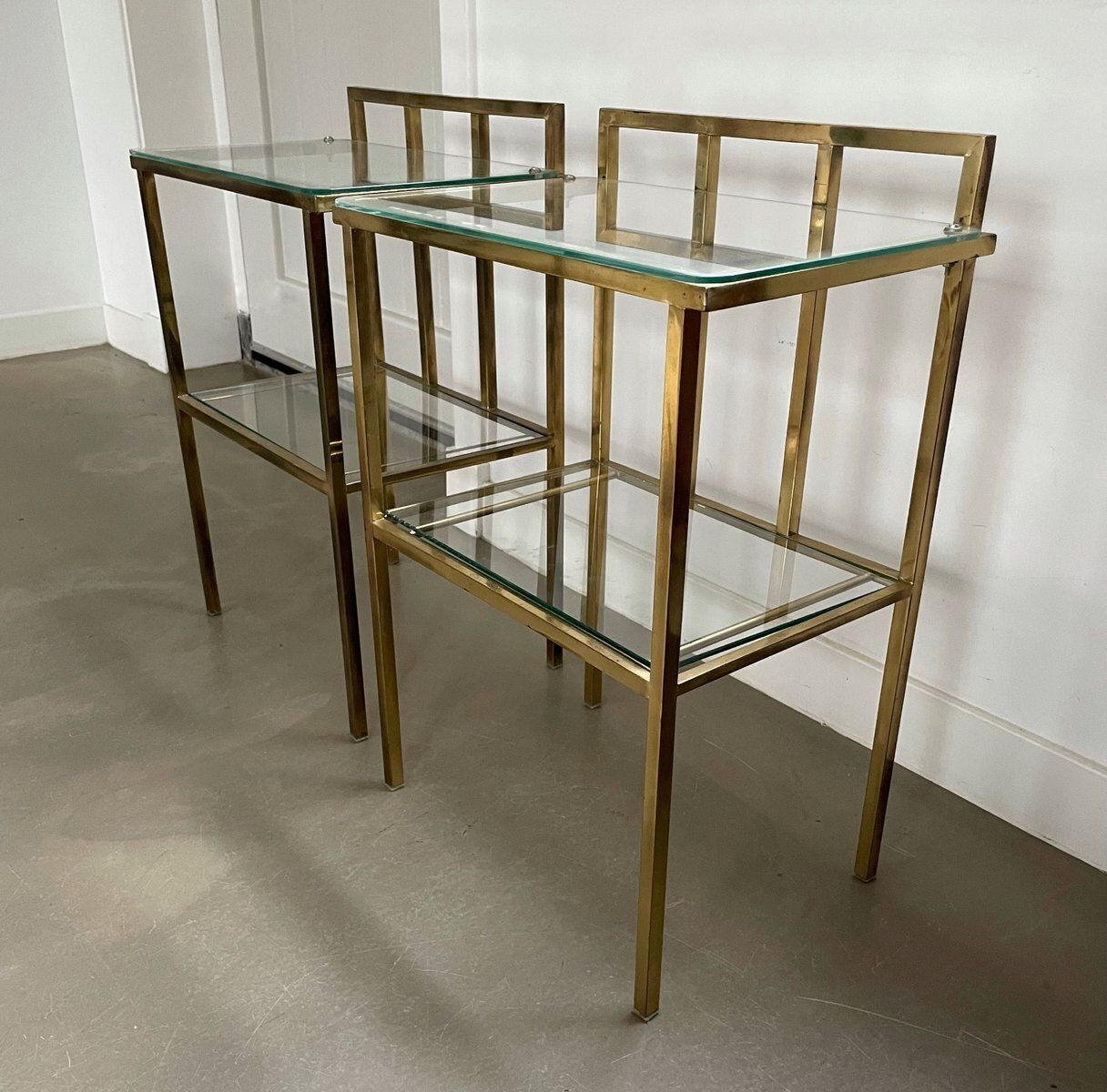 Mid Century Side Tables Attributed To Marc Duplantier, France, 1960s, Set Of 2 photo for sale