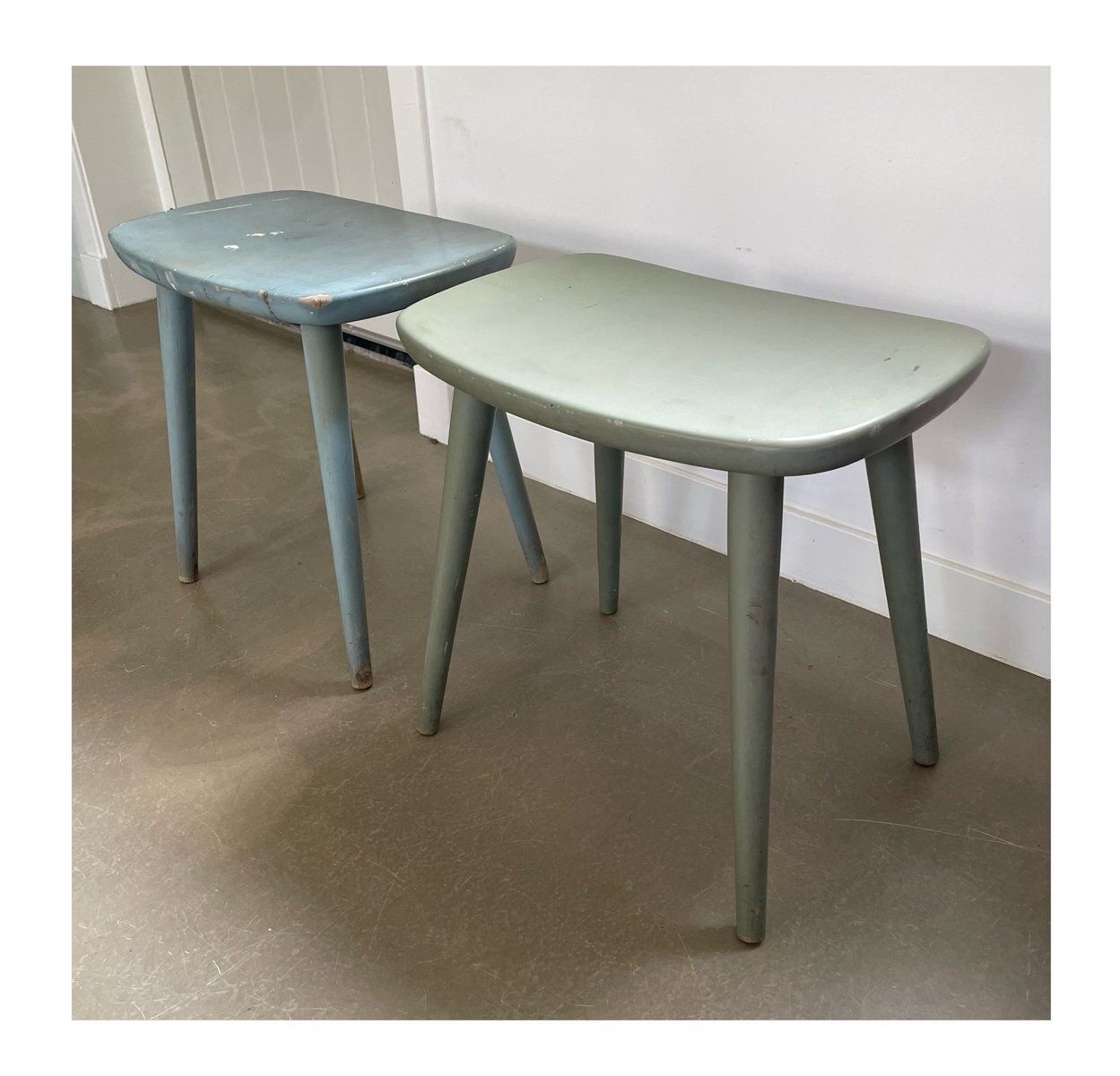 Set Of Palle Stools By Yngve Ekström For Stolab, Sweden, 1950s photo for sale