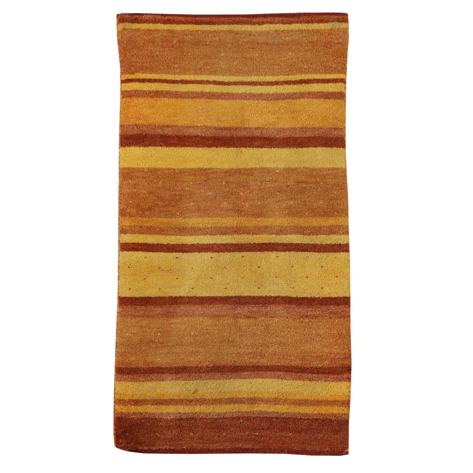 Vintage Tapijt Wol Grote Knoop 55 x 29 In