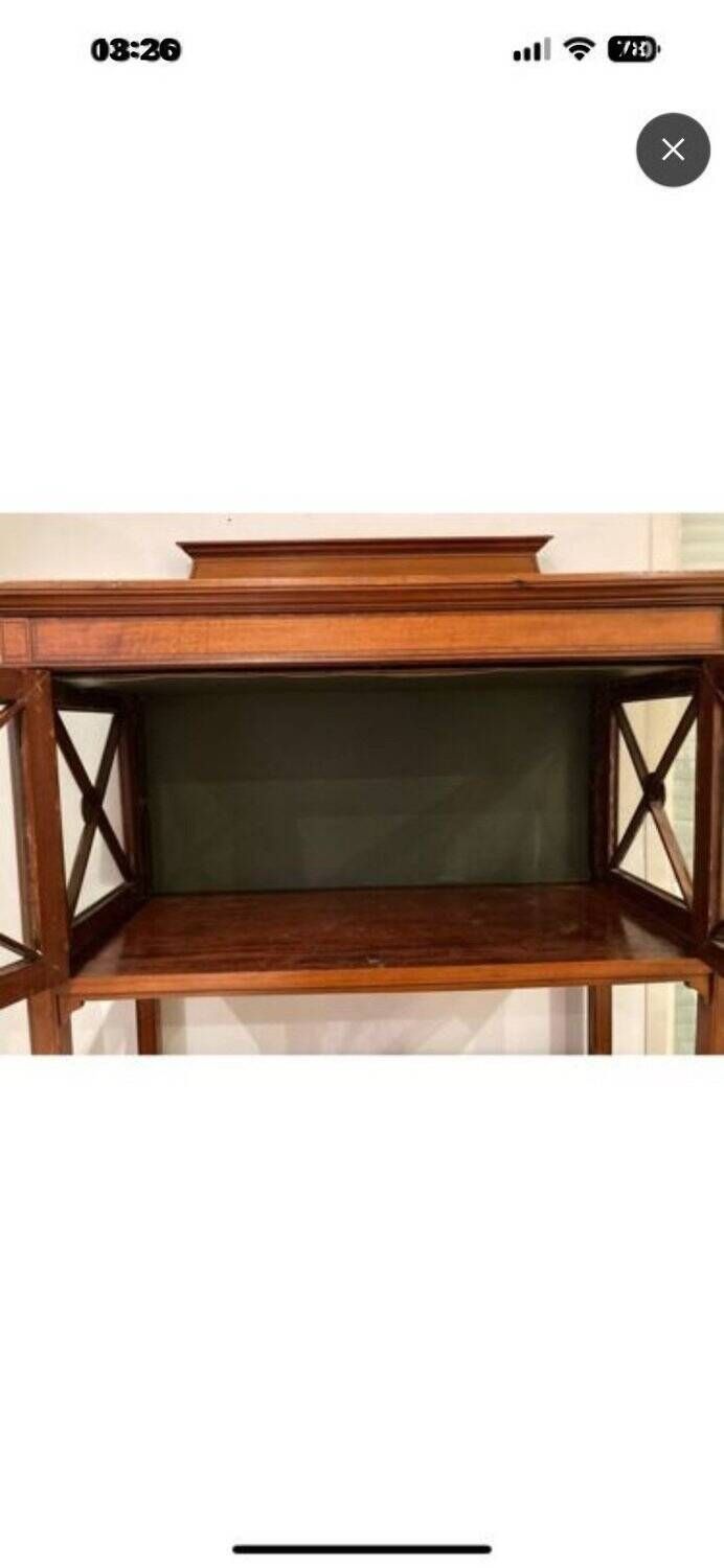 photo for sale Elegant Display Cabinet In Directoire Style Made Of Fruitwood, Early 19th Century.