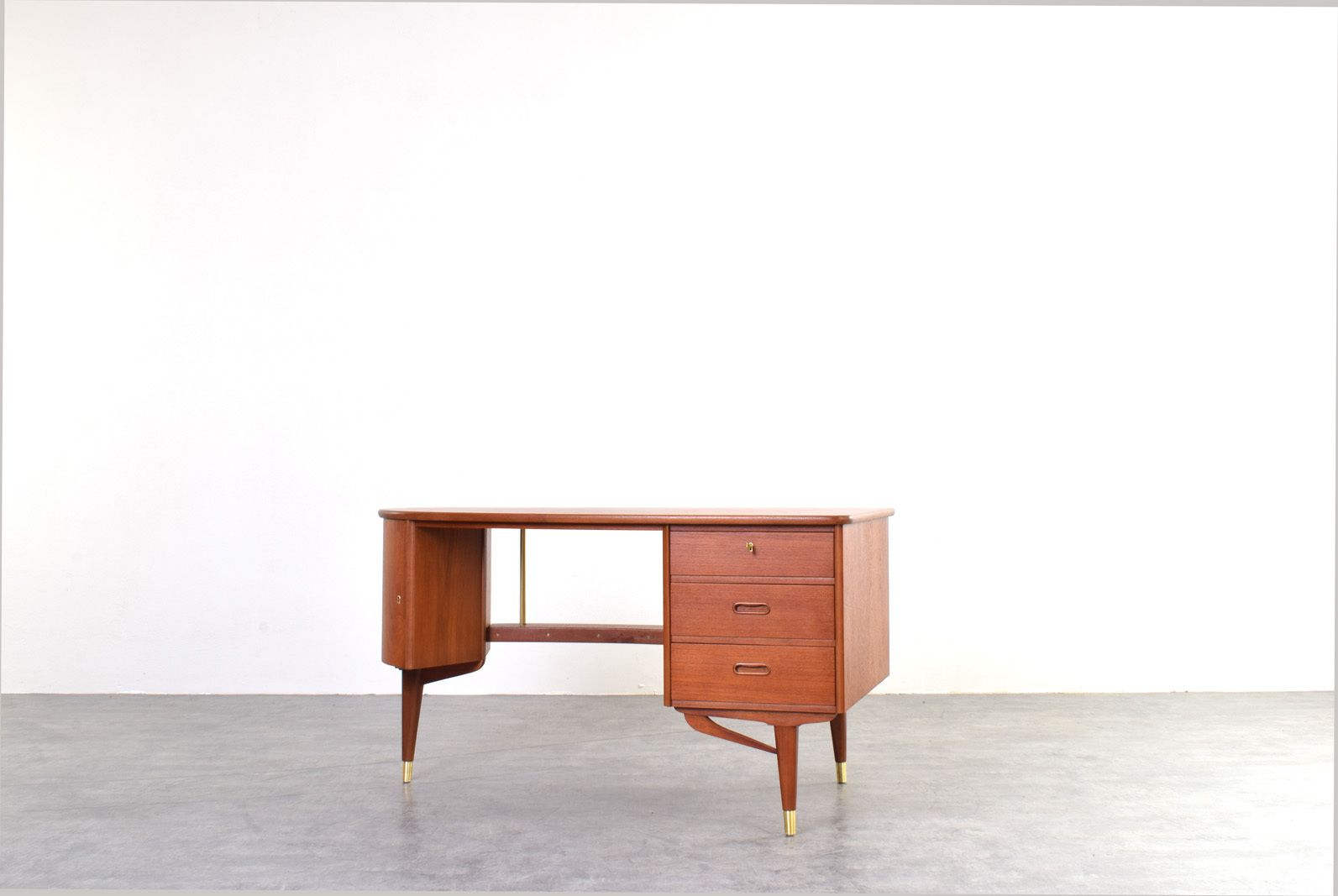 Mid Century Organic Teak Desk From Sola Møbler photo furniture