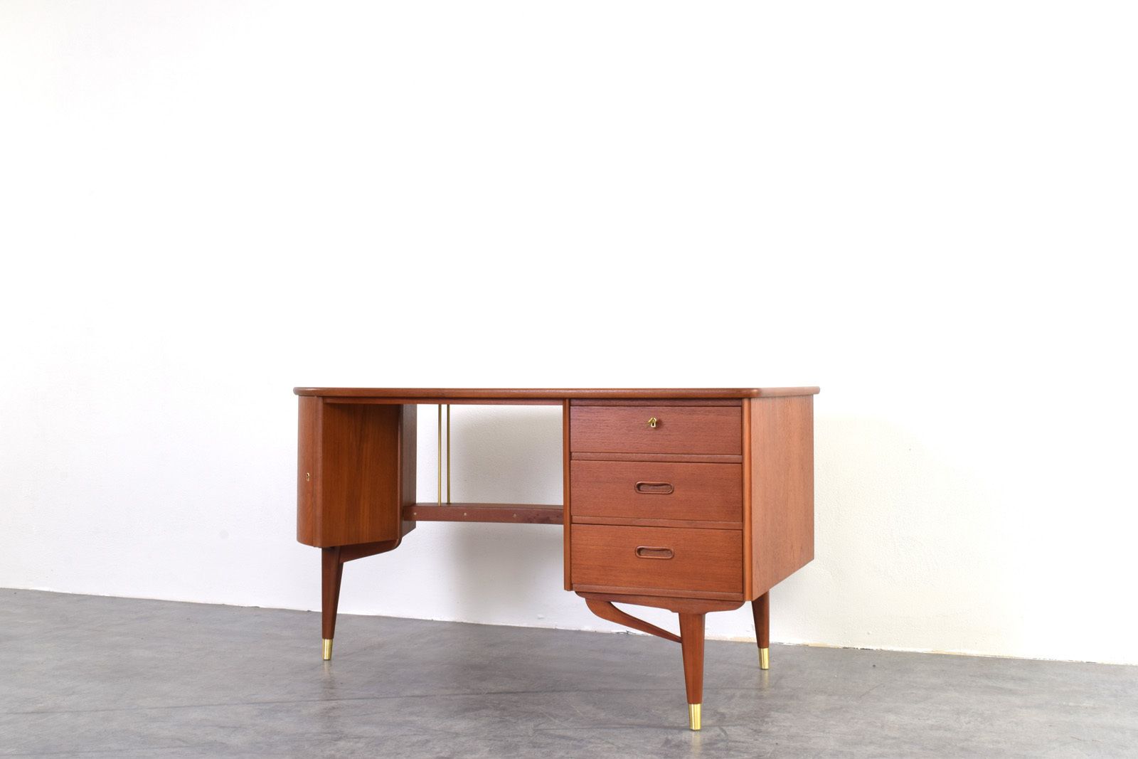 3499.0 Mid Century Organic Teak Desk From Sola Møbler photo